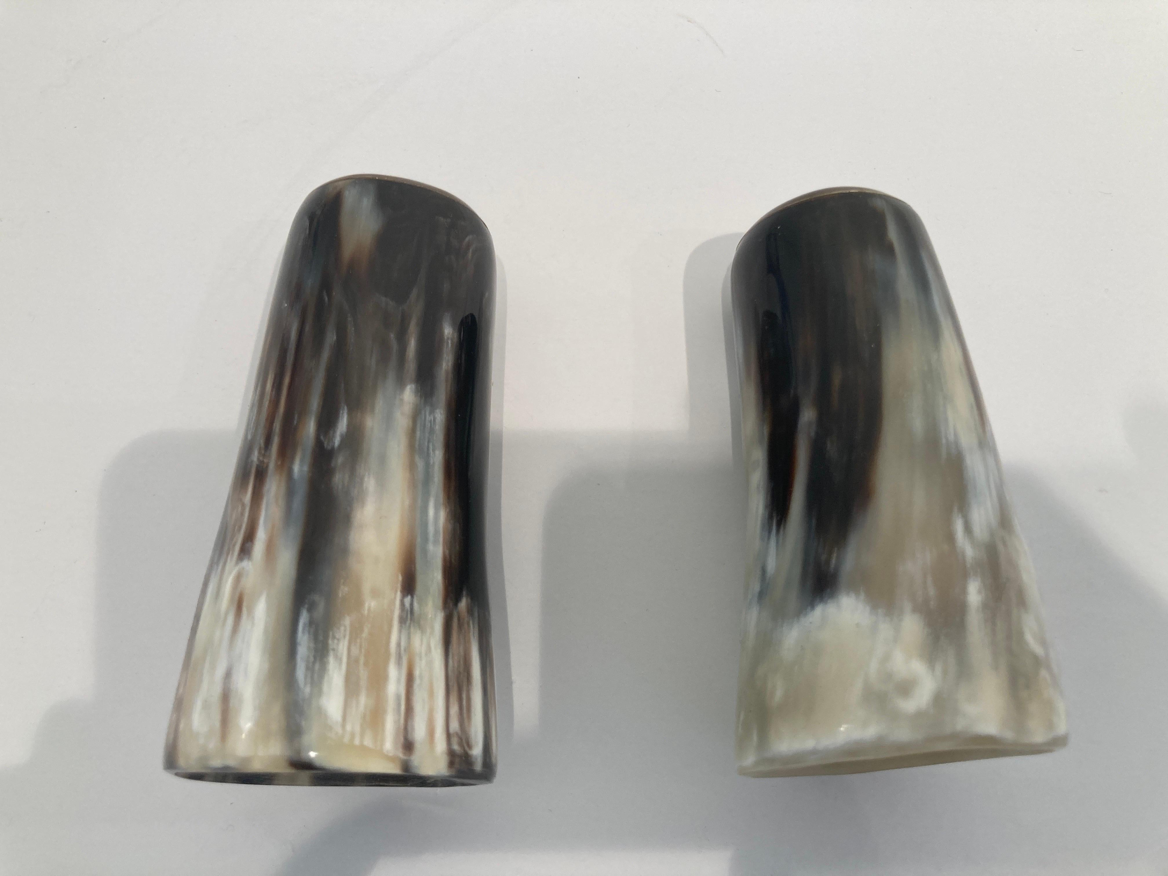 20th Century Horn Salt and Pepper Shakers For Sale