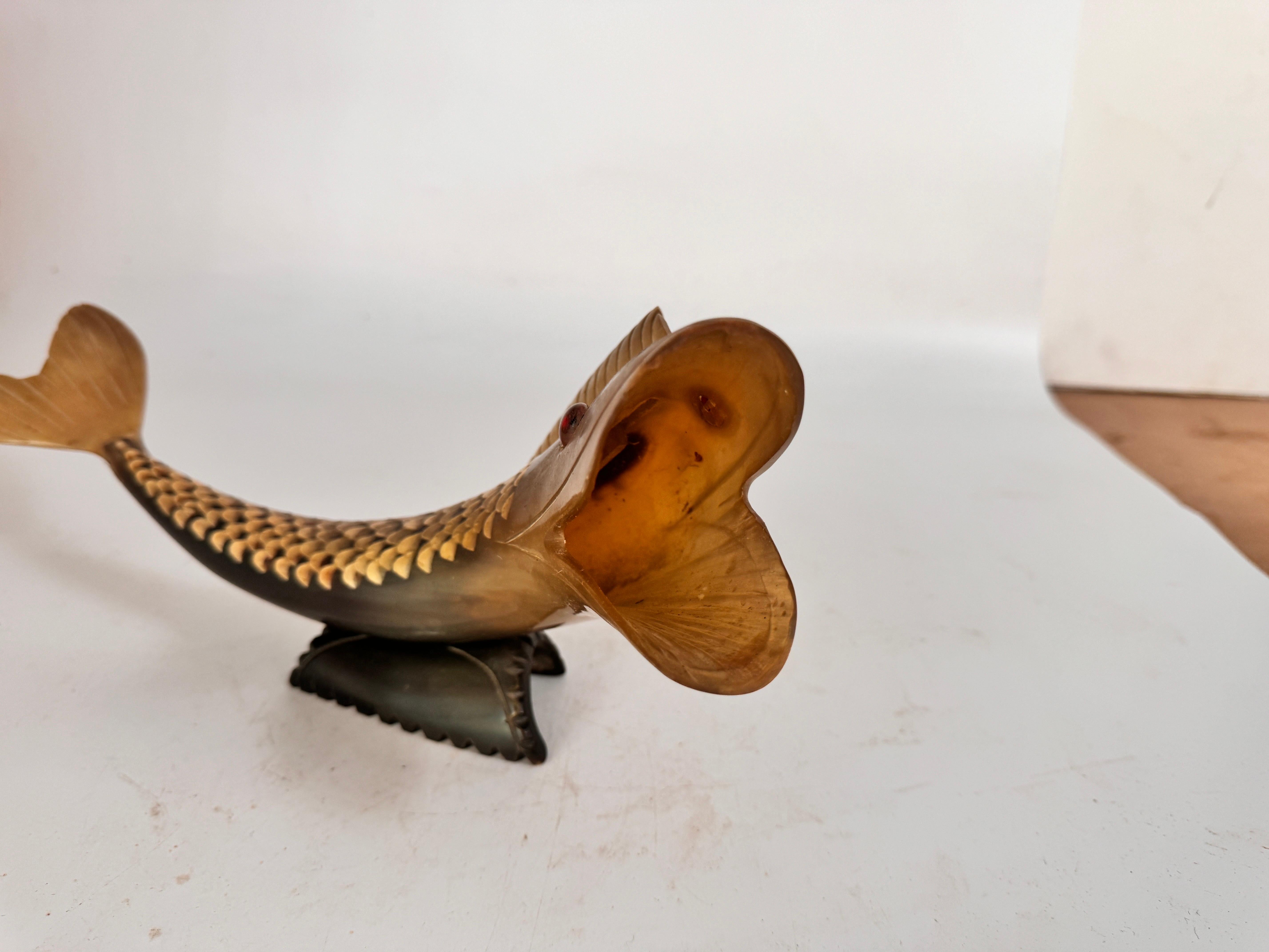 Horn Sculpture representing a Fish Mid-Century  France 20th Century For Sale 6