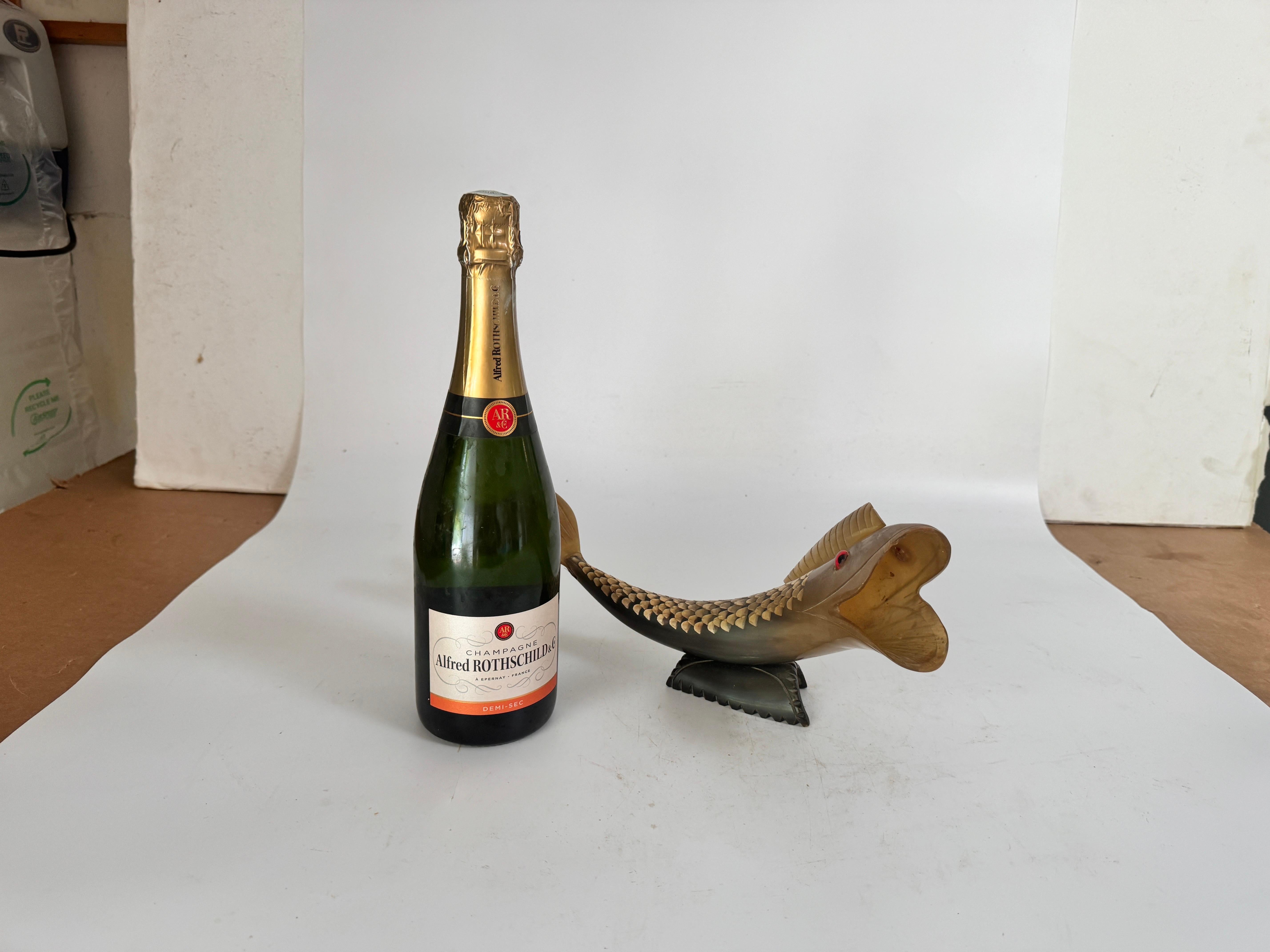 Baroque Revival Horn Sculpture representing a Fish Mid-Century  France 20th Century For Sale