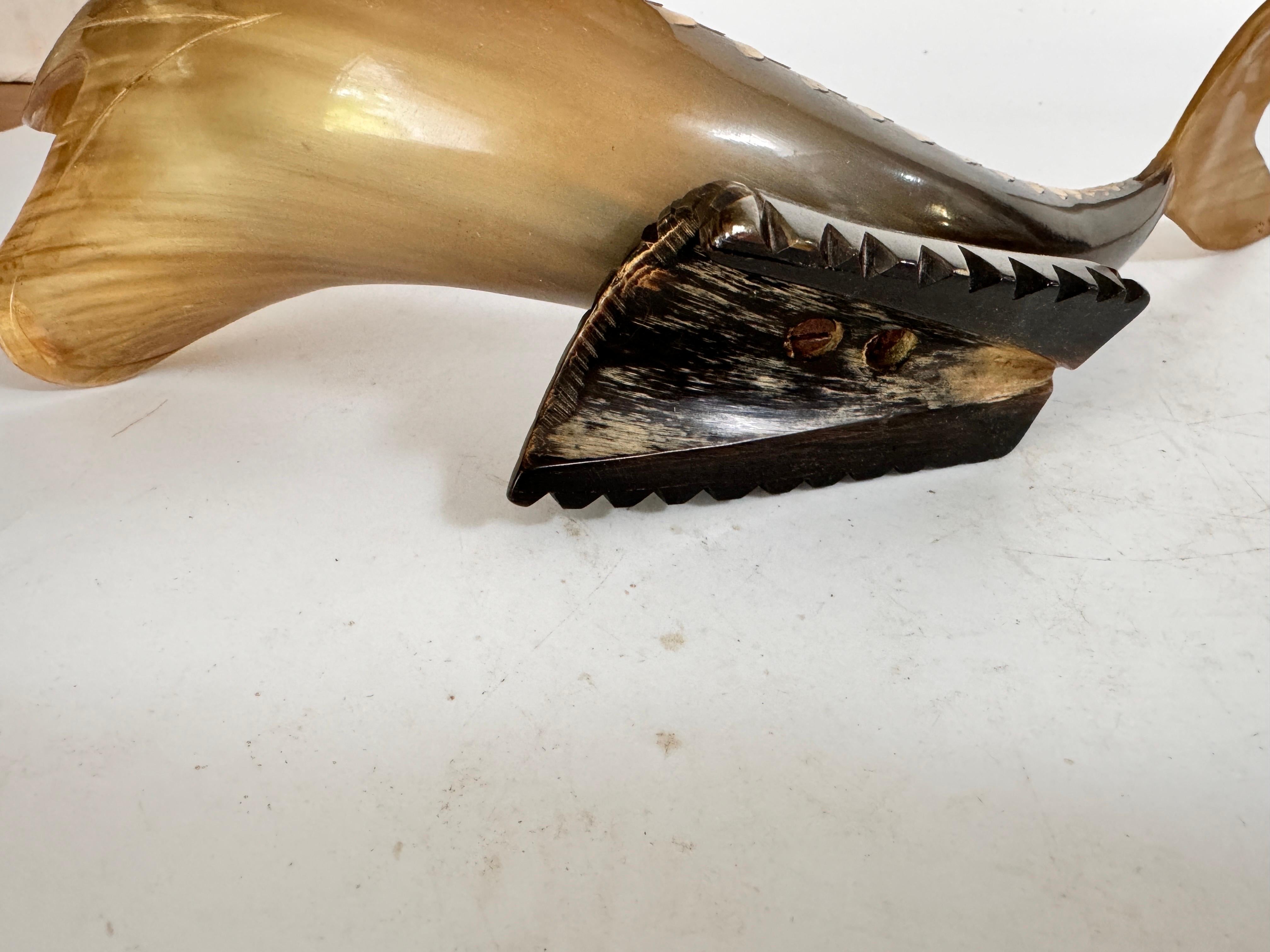 French Horn Sculpture representing a Fish Mid-Century  France 20th Century For Sale
