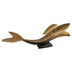 Horn Sculpture representing a Fish Mid-Century  France 20th Century