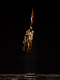 Ethnic Design-Horned Gyè mask, Yauré People, Ivory Coast.