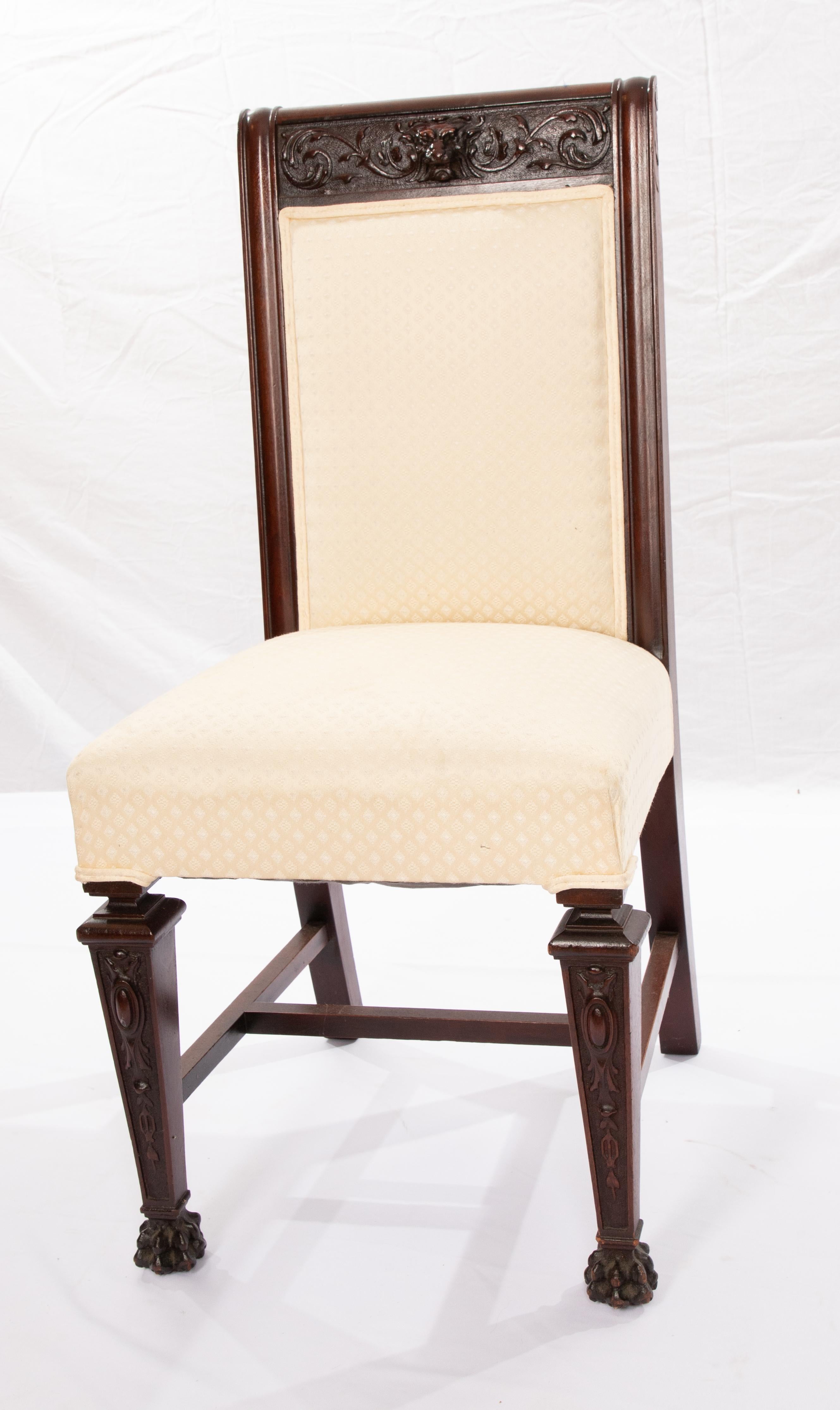 cream cotton chairs