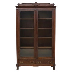 Bibliothèque en chêne à 2 portes et 2 tiroirs inspirée des Arts & Crafts de Horner c1920