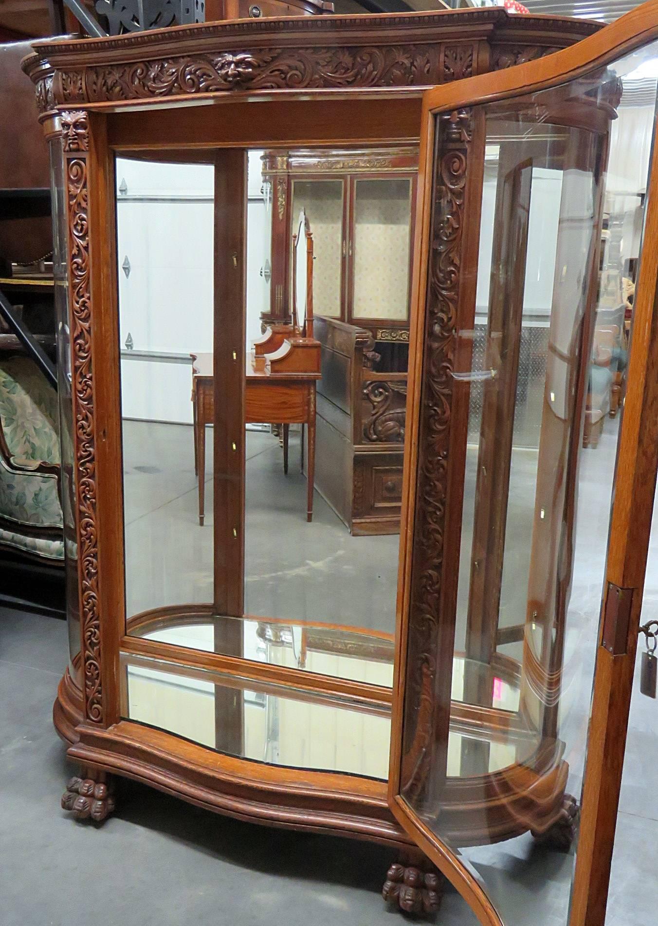 Carved Horner Style China/Display Cabinet