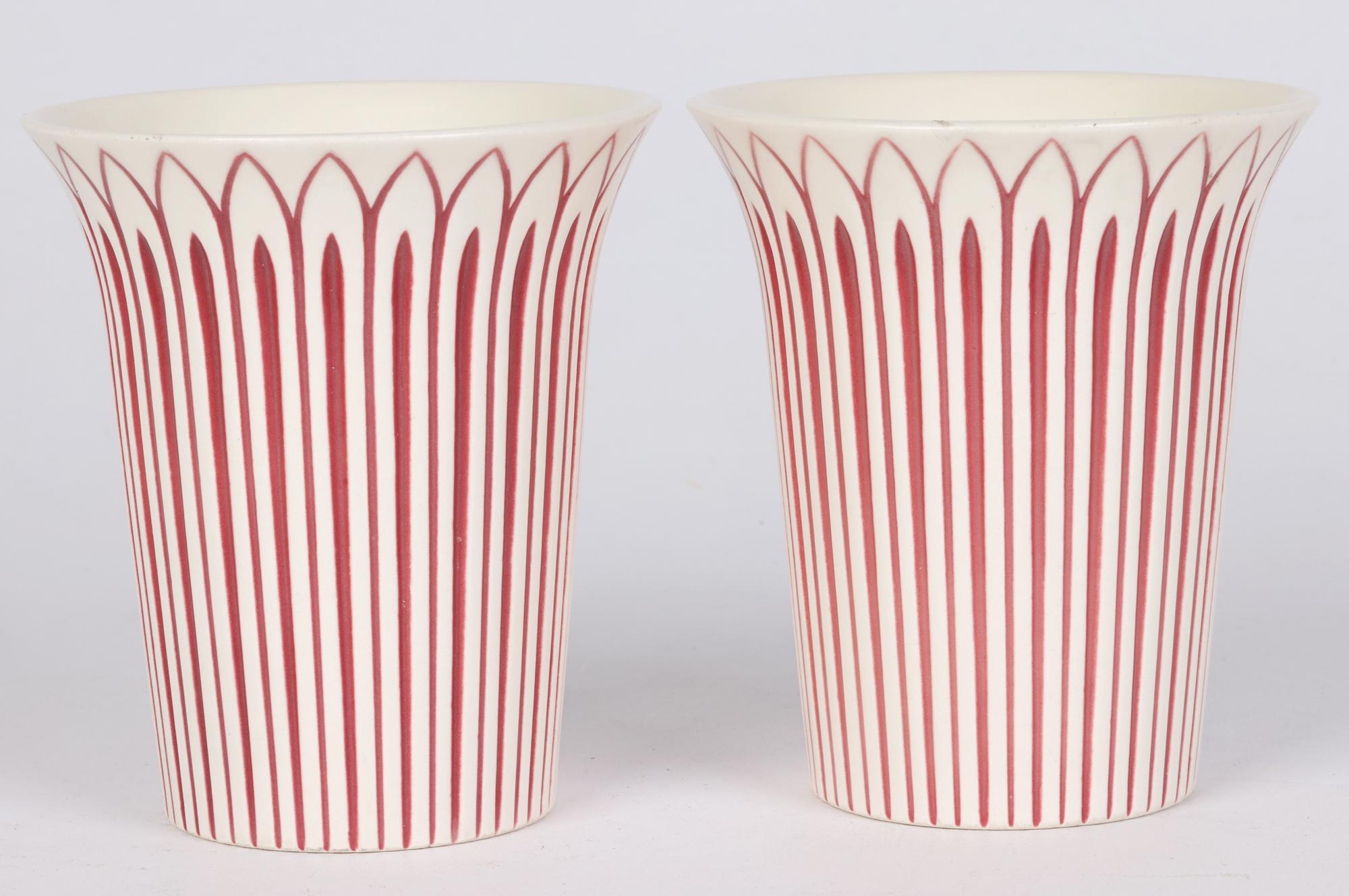 Hornsea Studio Craft Mid-Century Pair Westminster Ceramic Vases For Sale 2