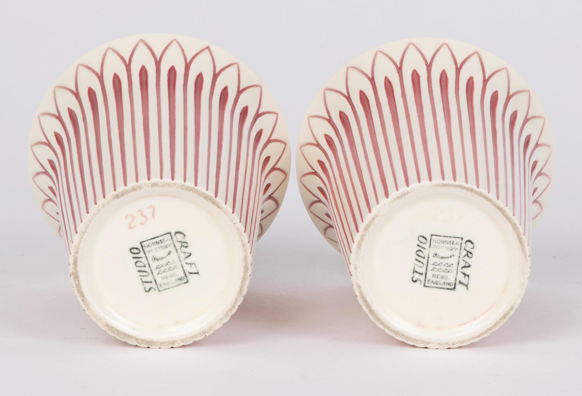 Hornsea Studio Craft Mid-Century Pair Westminster Ceramic Vases For Sale 3