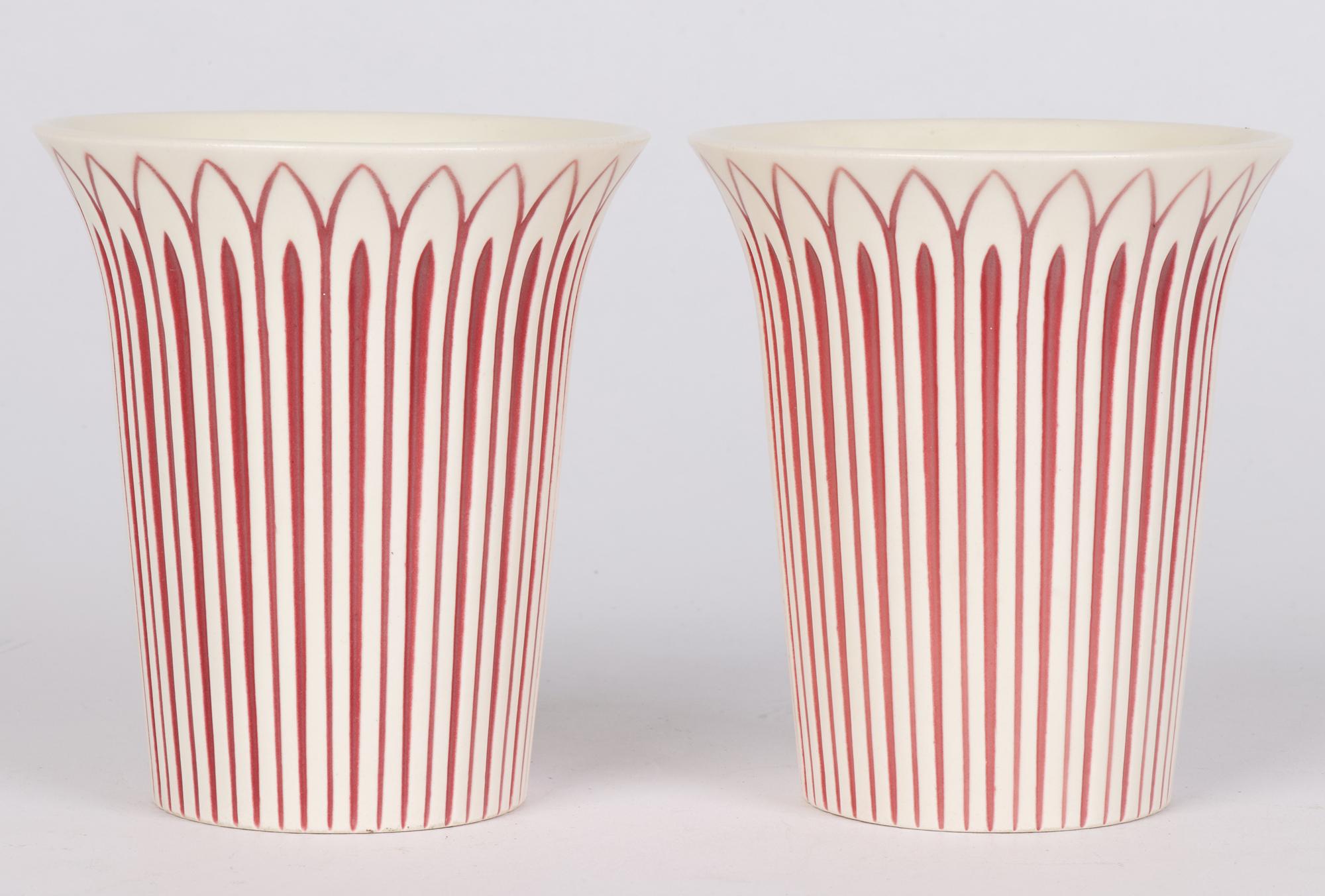 Hornsea Studio Craft Mid-Century Pair Westminster Ceramic Vases For Sale 5