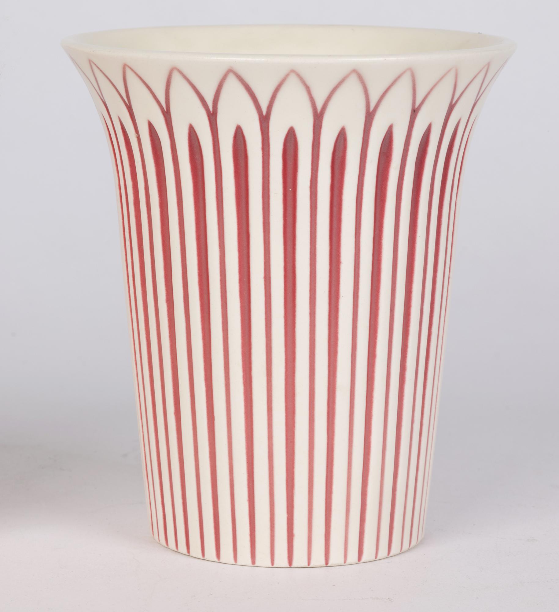 Mid-Century Modern Hornsea Studio Craft Mid-Century Pair Westminster Ceramic Vases For Sale