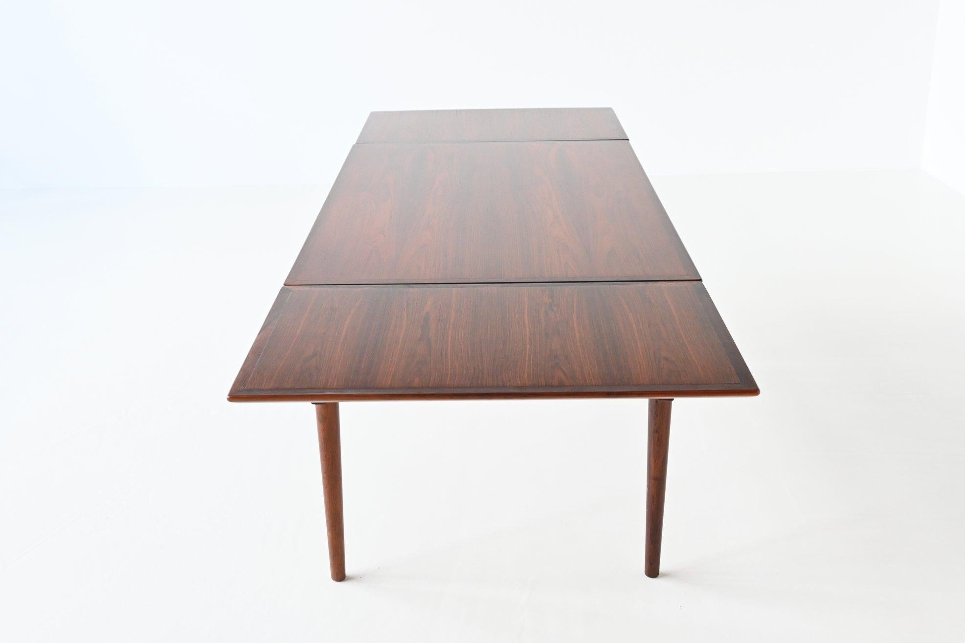 Danish Hornslet Mobelfabrik Rosewood Dining Table, Denmark, 1960