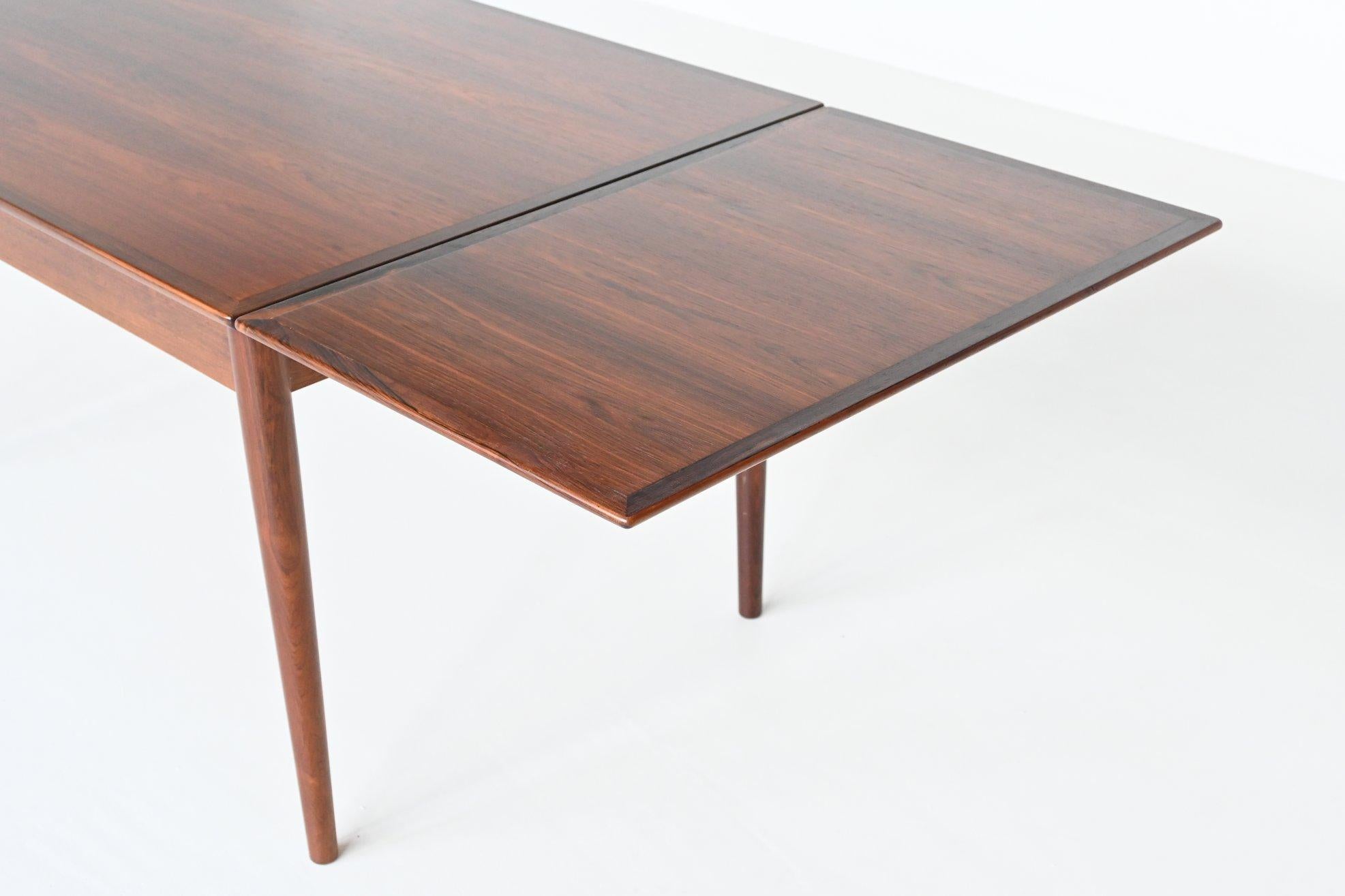 Mid-20th Century Hornslet Mobelfabrik Rosewood Dining Table, Denmark, 1960