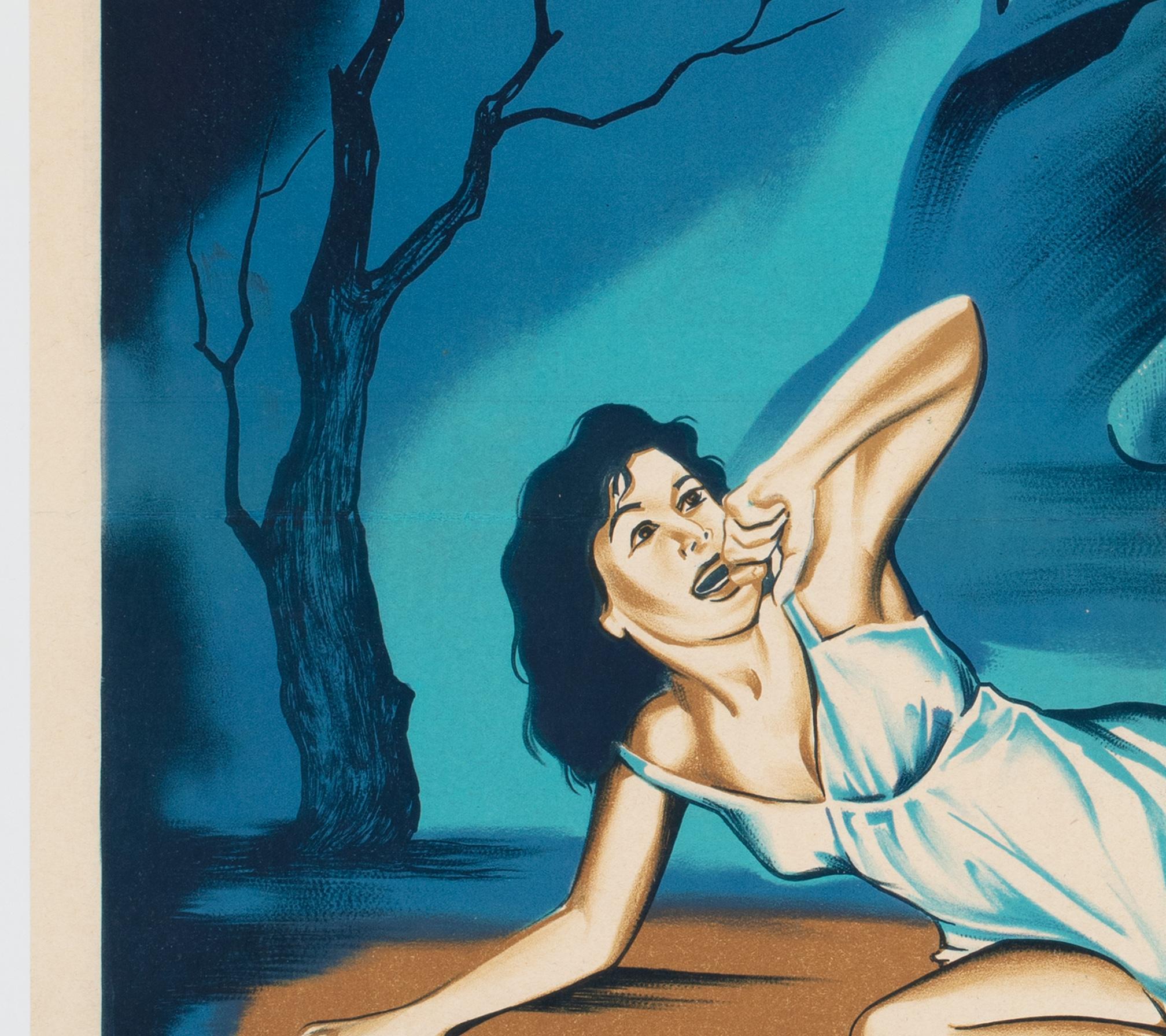 Linen Horror of Dracula 1959 French Moyenne Film Poster, Guy Gerard Noel For Sale