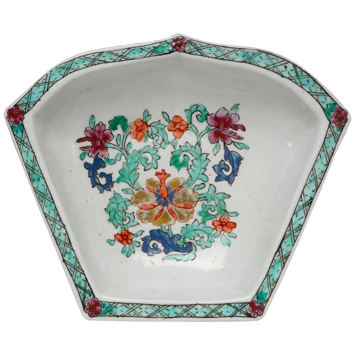 Hors D'Oeuvre Dish, Chinese Decoration, Bow Porcelain Factory, circa 1750