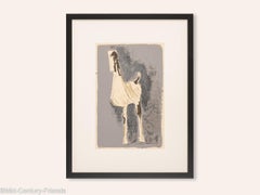 Horse, 60s Color Screen Printing by Marino Marini on Thick Paper