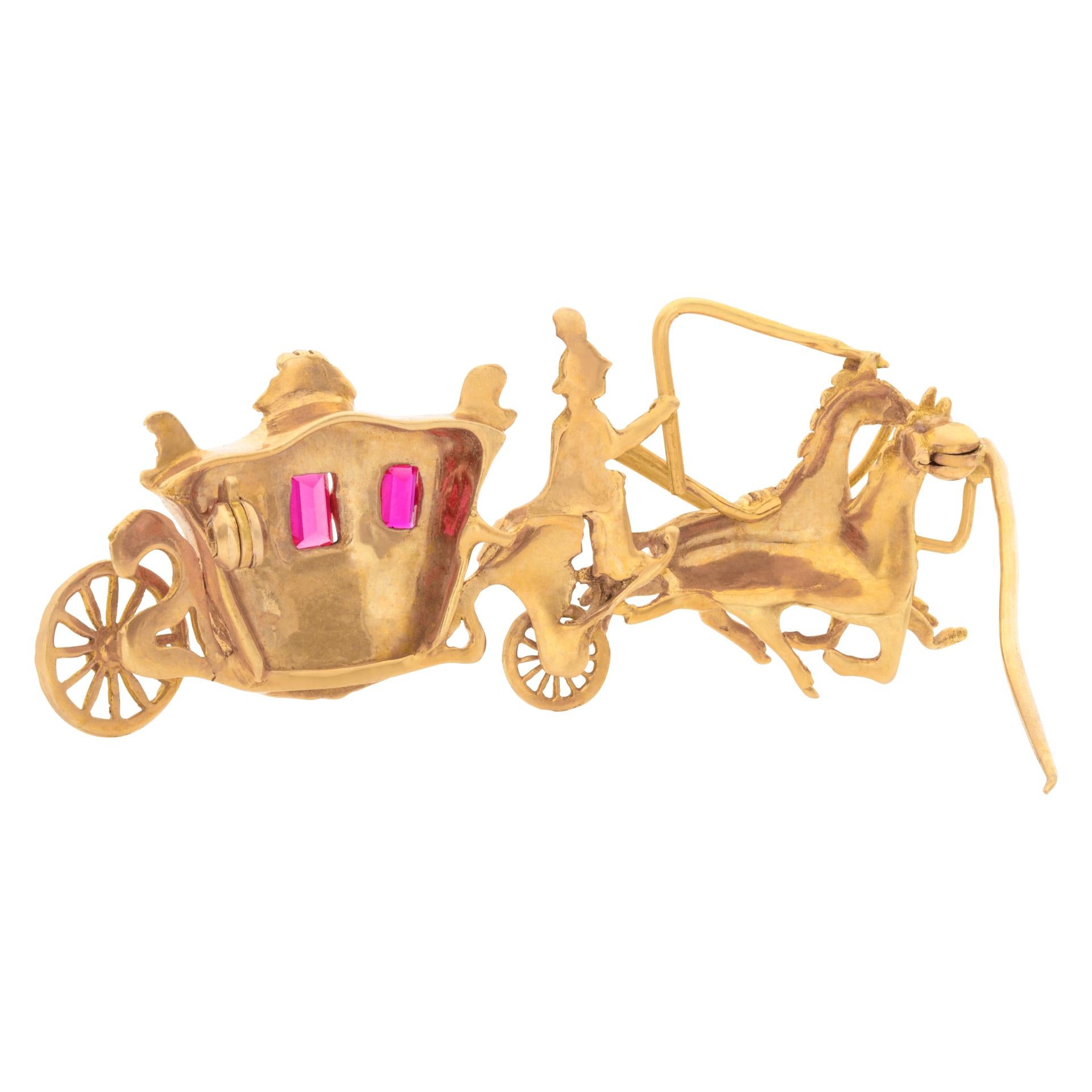 gold horse carriage