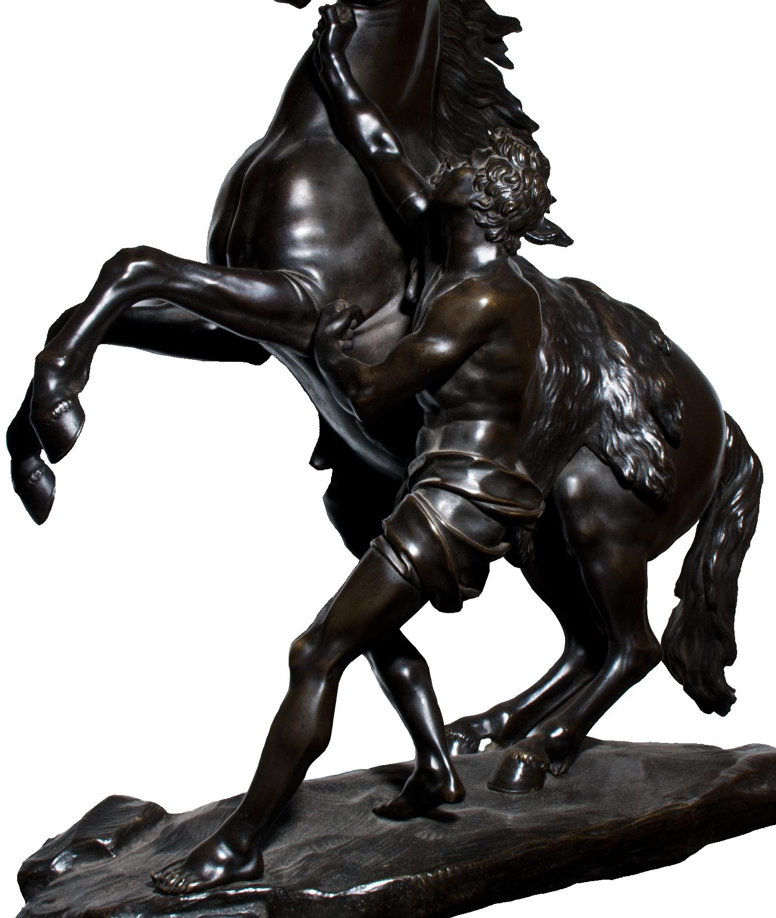 Cavallo e auriga  Scultura decorativa in bronzo, XIX secolo In condizioni buone in vendita a Roma, IT