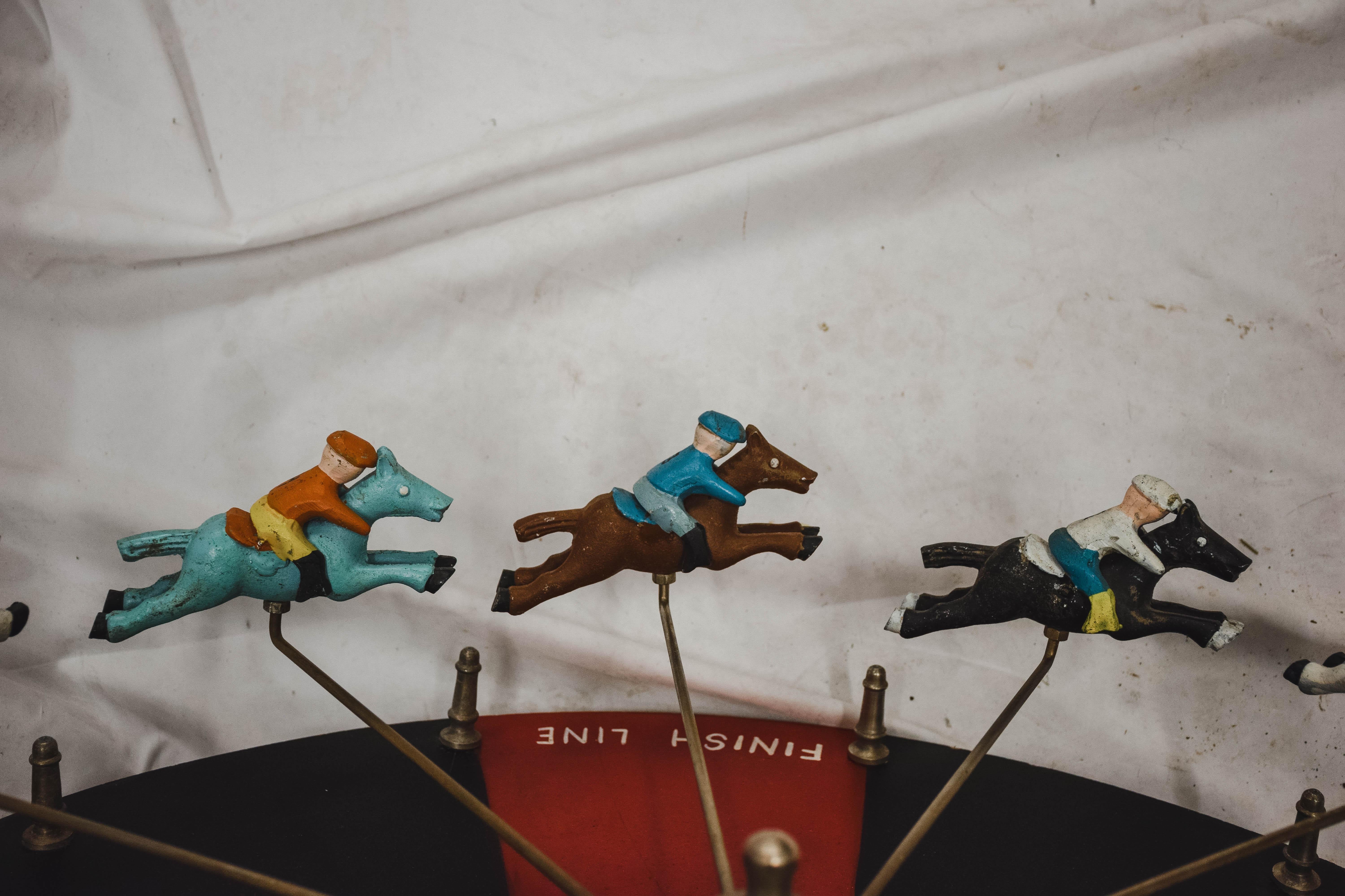 20th Century Horse and Jockey Spinning Race Game Wheel