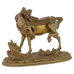 Horse and Lizard Bronze Sculpture After Jean-Francois Gechter