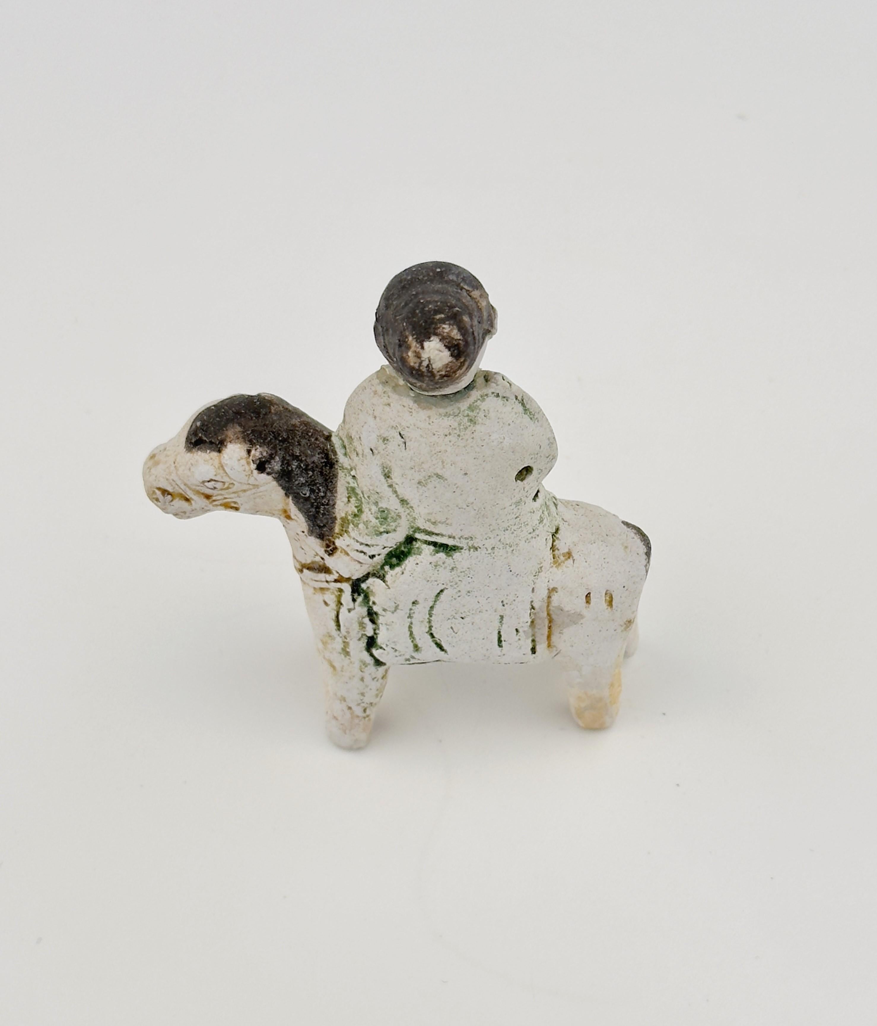 Horse and Rider Figurine c1725, Qing Dynasty, Yongzheng Reign For Sale 2
