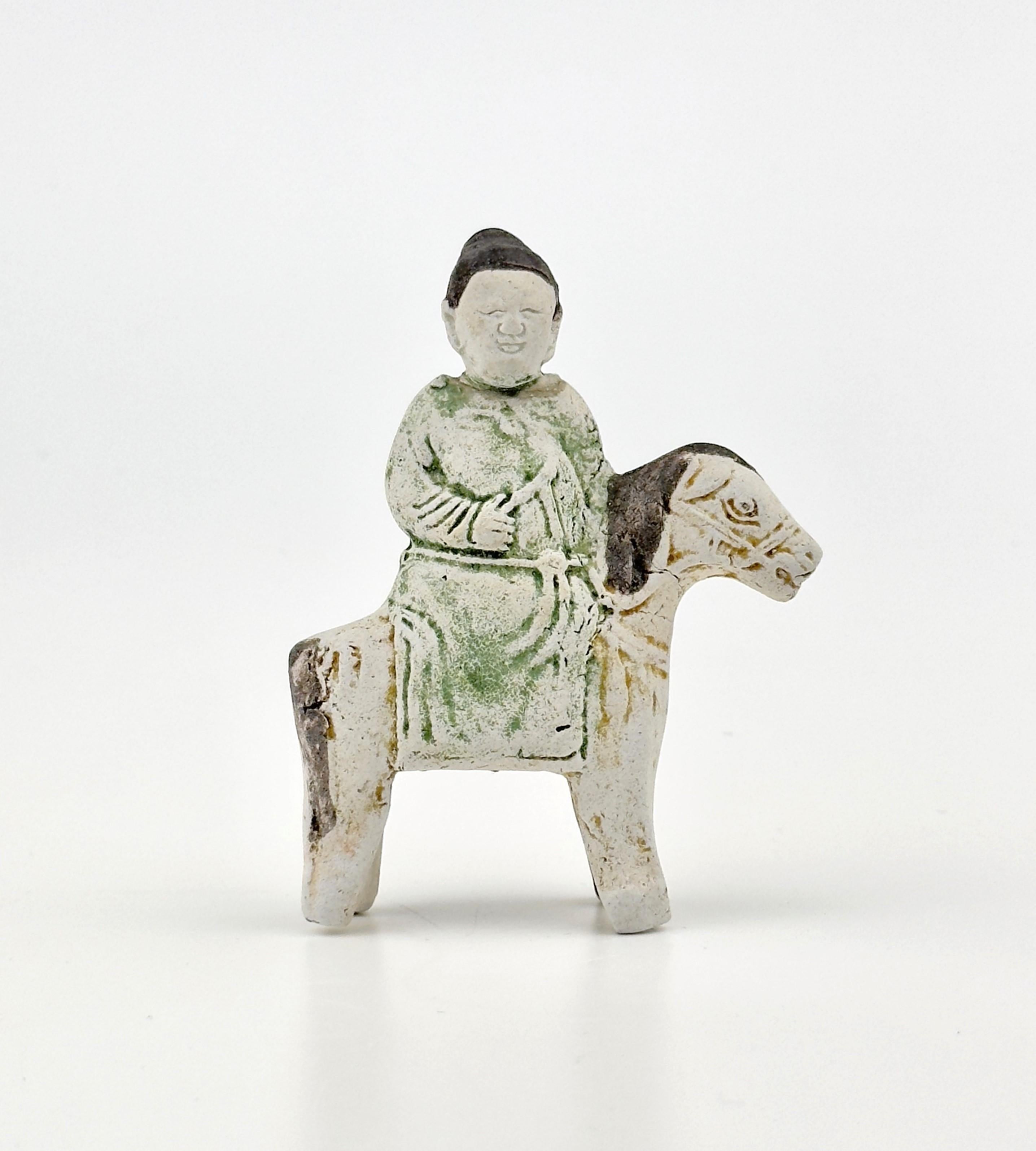 Horse and Rider Figurine c1725, Qing Dynasty, Yongzheng Reign For Sale 5
