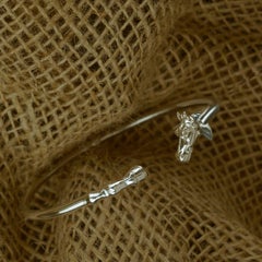 Horse Bangle in Sterling Silver