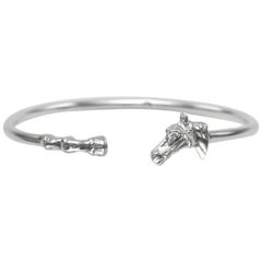 Horse Bangle in Sterling Silver