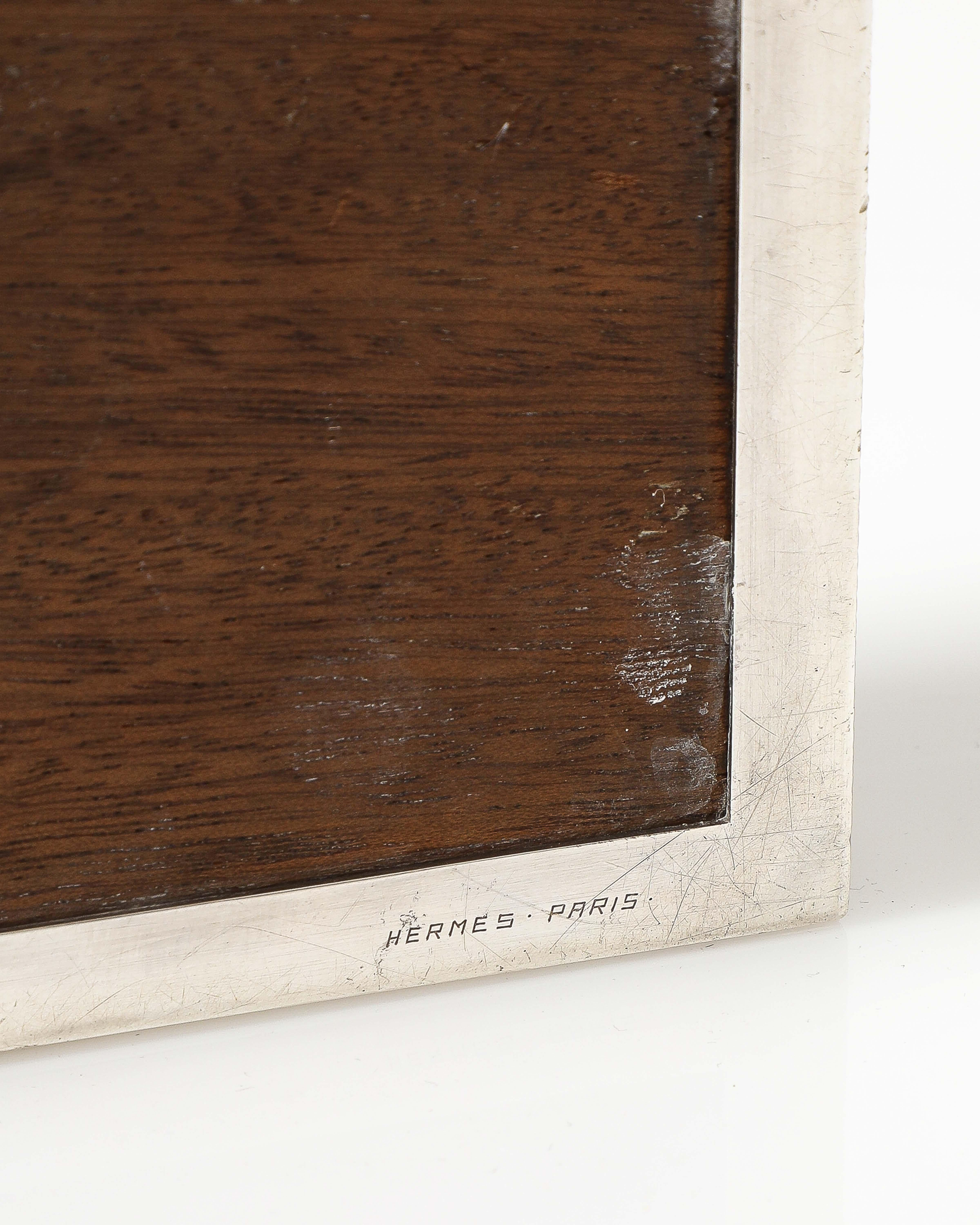 Caja de metal para bocados de caballo con interior de caoba de Hermes, Francia, c. 1970 en venta 12