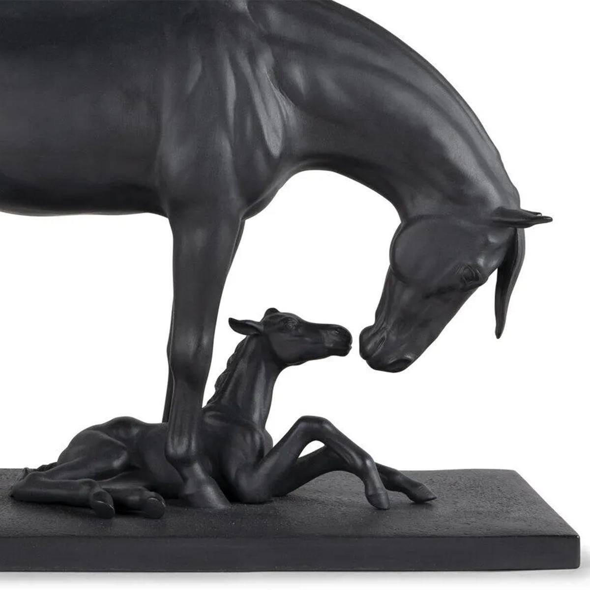 Contemporary Horse Black Sculpture For Sale