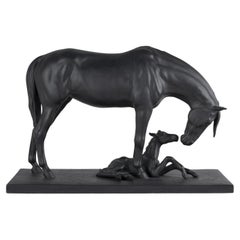 Horse Black Sculpture
