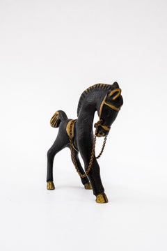 Horse brass figurine bosse around 1950s