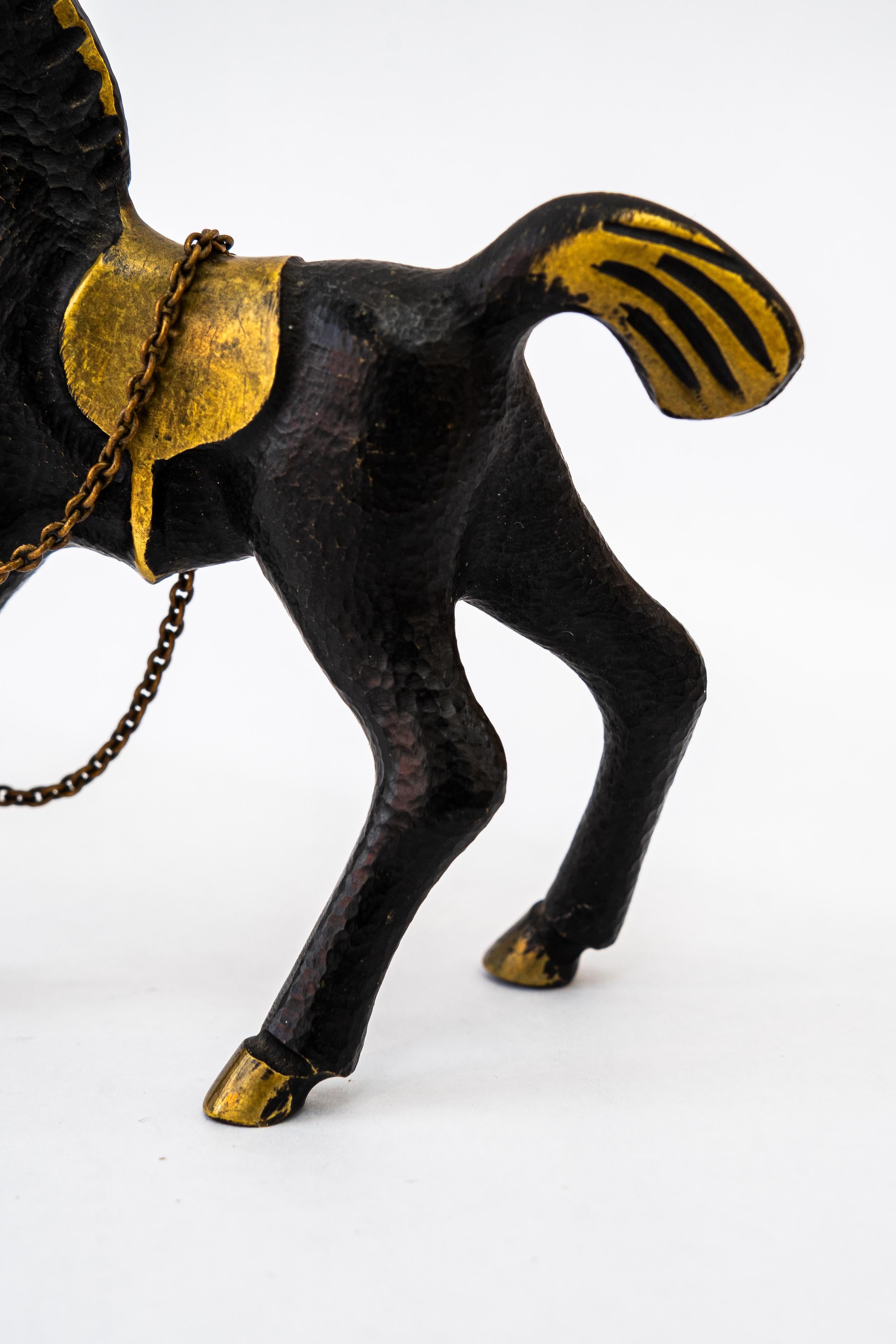 Brass Horse brass figurine bosse around 1950s For Sale