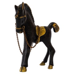 Pferd Messing Figur Bosse um 1950s