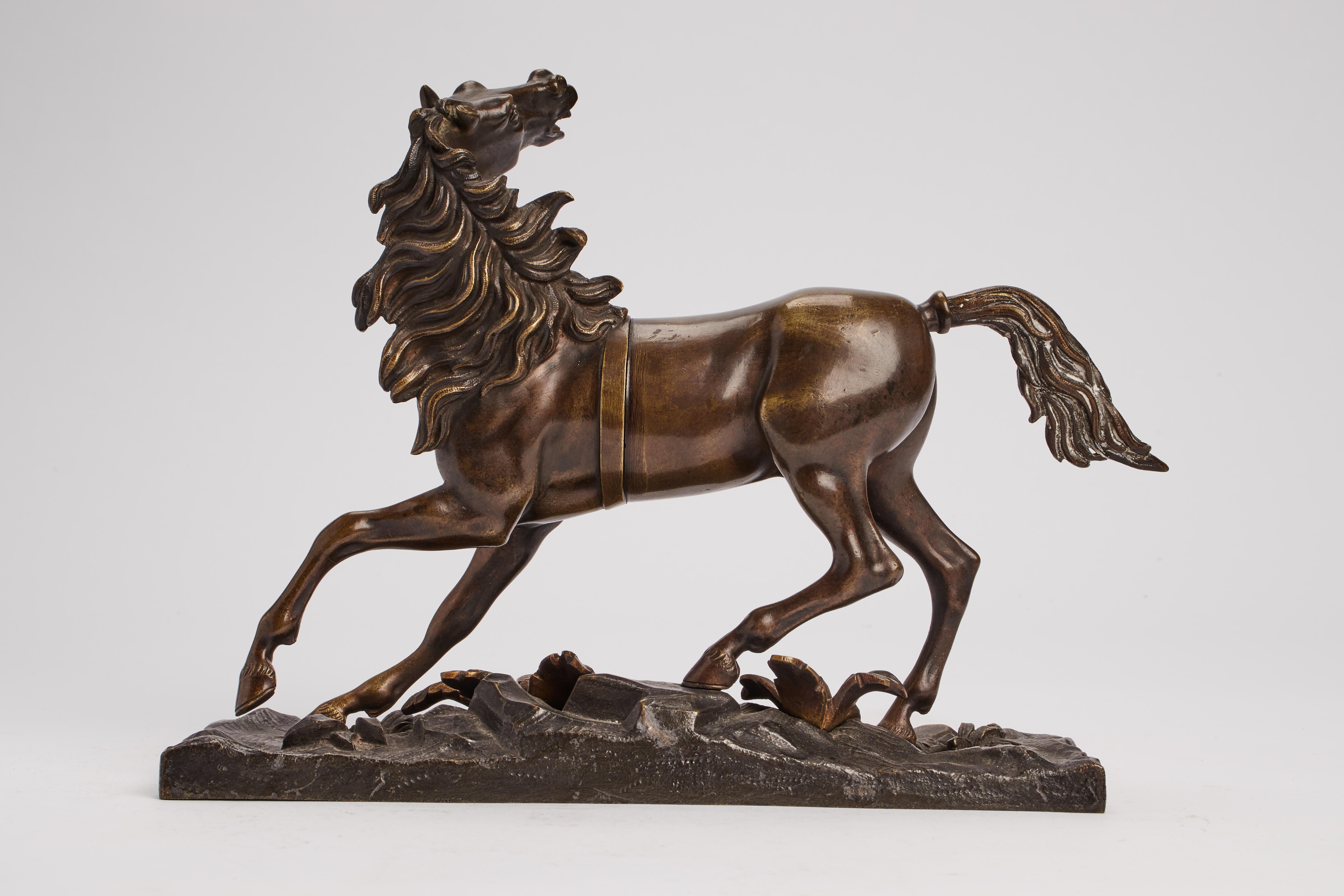 Pferdepferd-Bronze-Skulptur, Frankreich 1890 im Zustand „Hervorragend“ im Angebot in Milan, IT