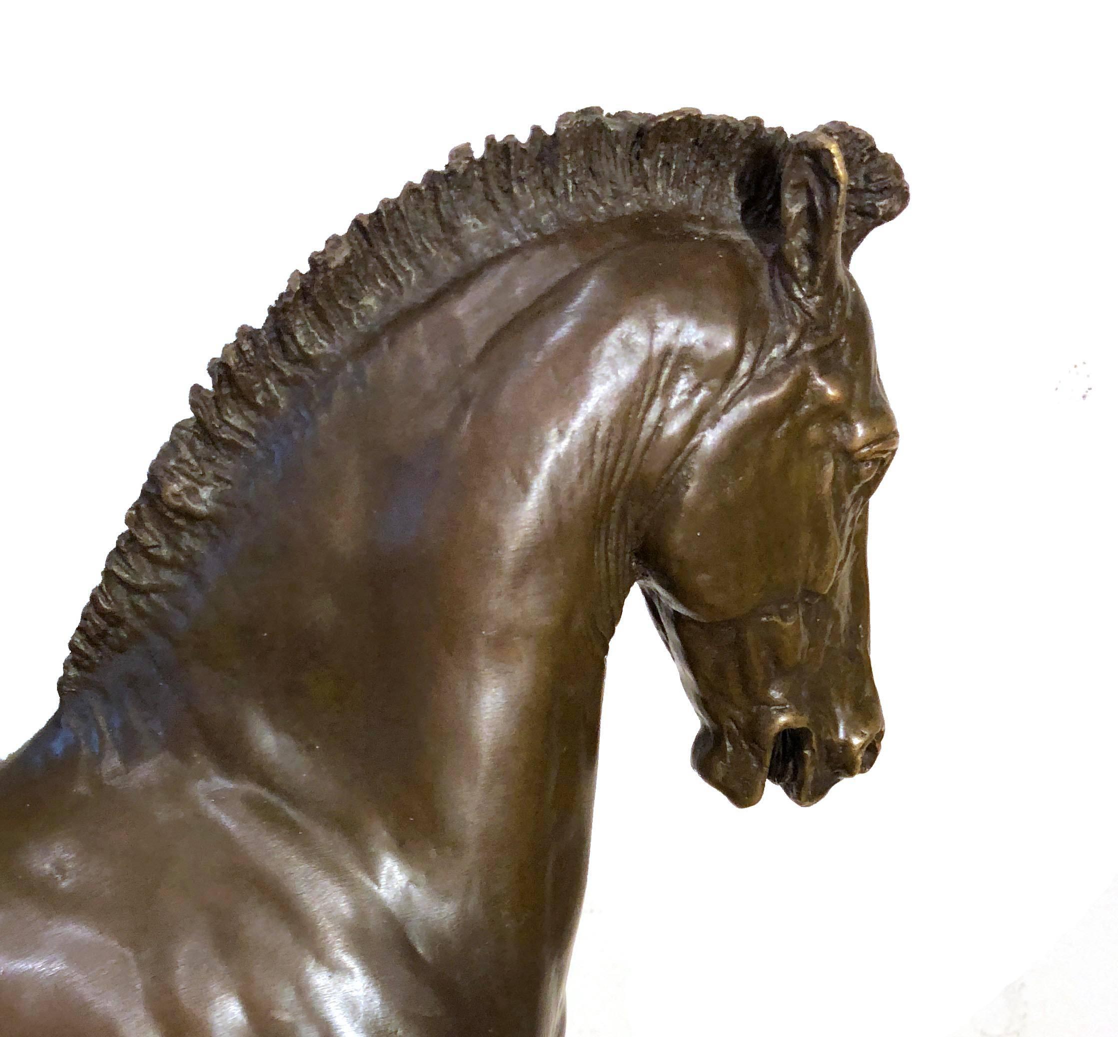 Horse Bronze Sculpture, Signed Barye, Mid-19th Century 1