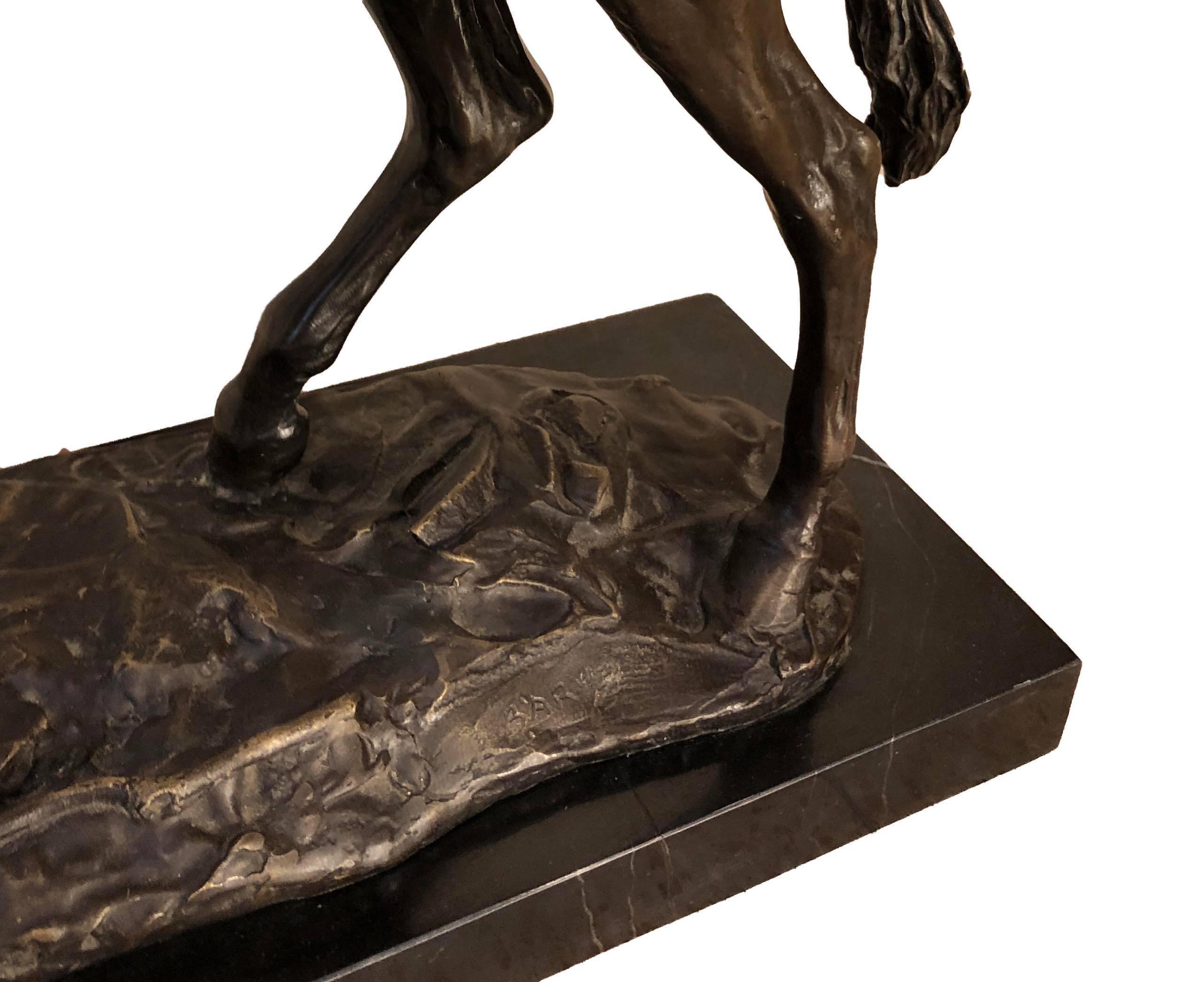 Horse Bronze Sculpture, Signed Barye, Mid-19th Century 3