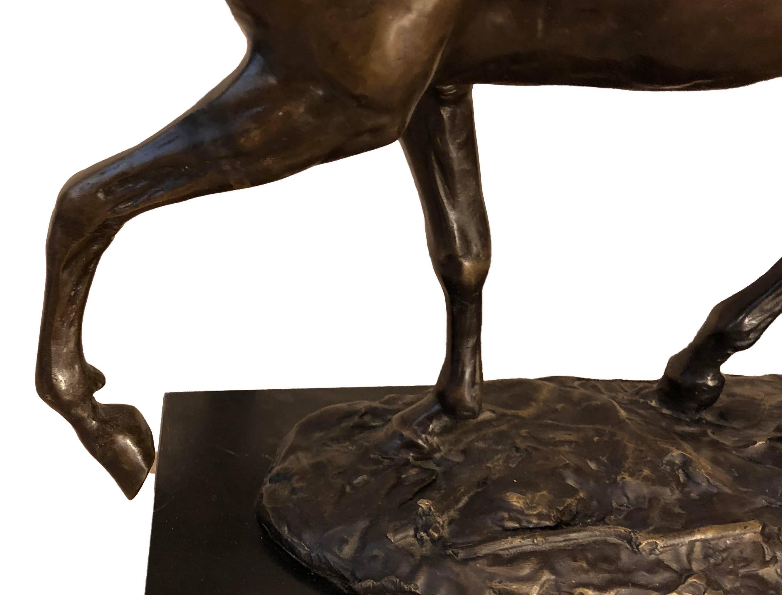 Horse Bronze Sculpture, Signed Barye, Mid-19th Century 4