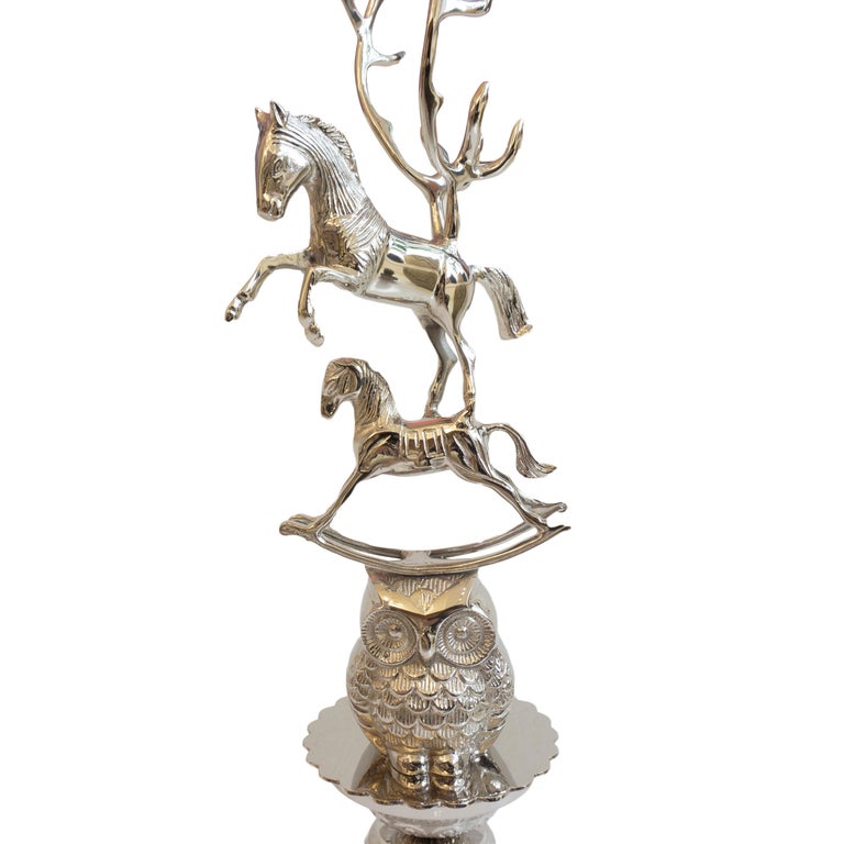 Owl, Horse and Rocking Horse Candle Stand For Sale at 1stDibs | owl ...
