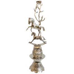 Owl, Horse and Rocking Horse Candle Stand