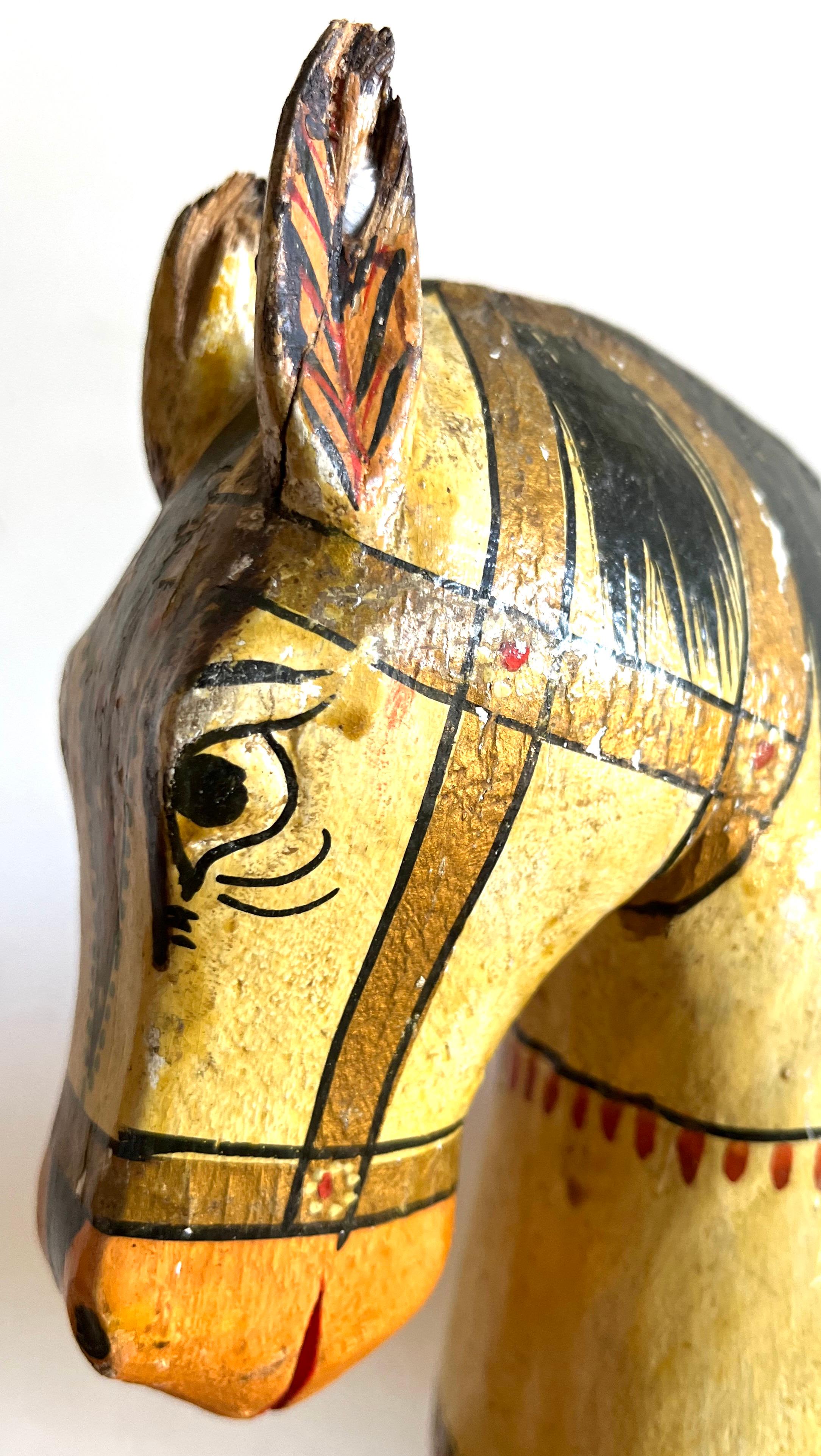Horse Carved and Hand Painted 3
