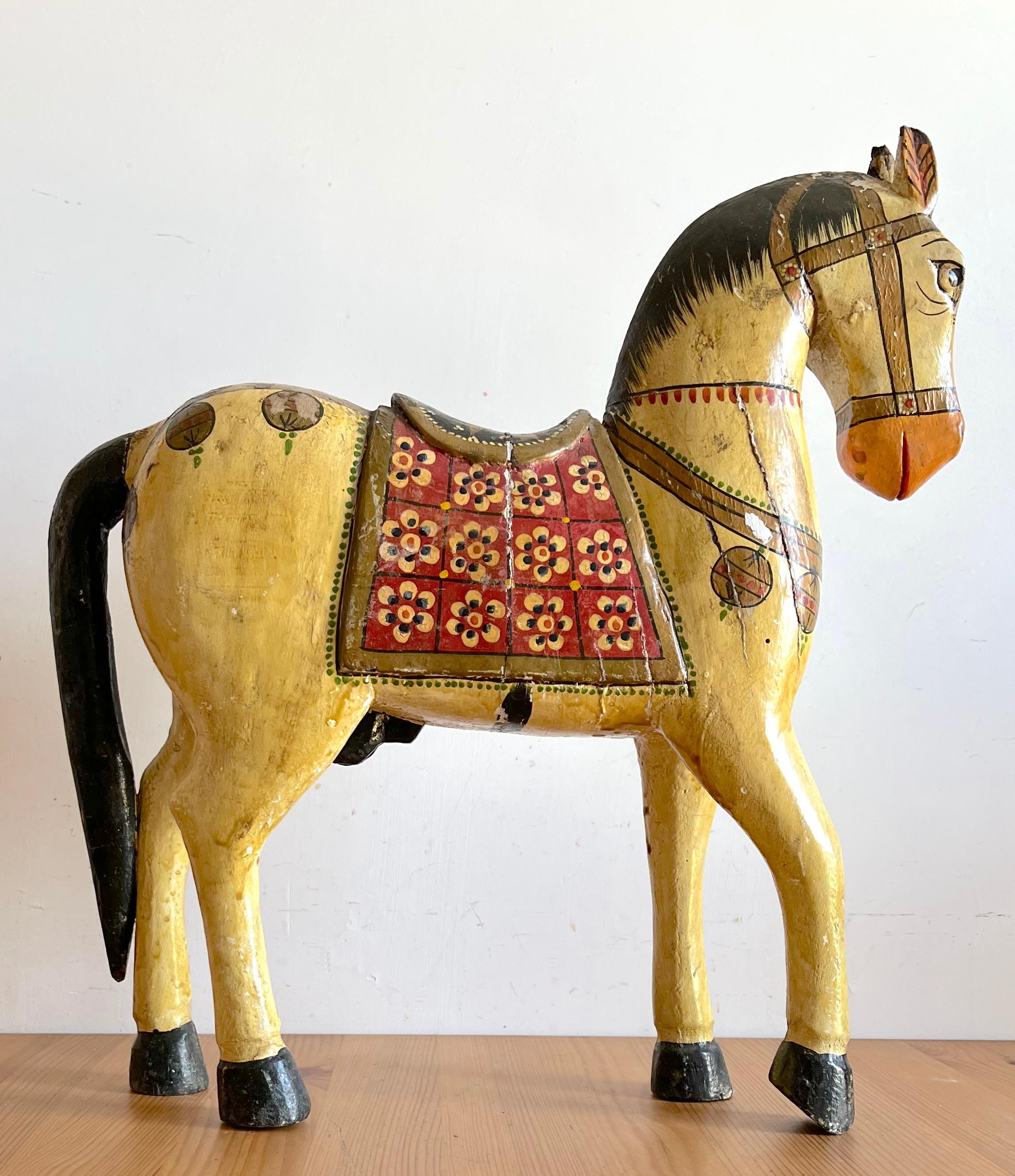 Italian Horse Carved and Hand Painted