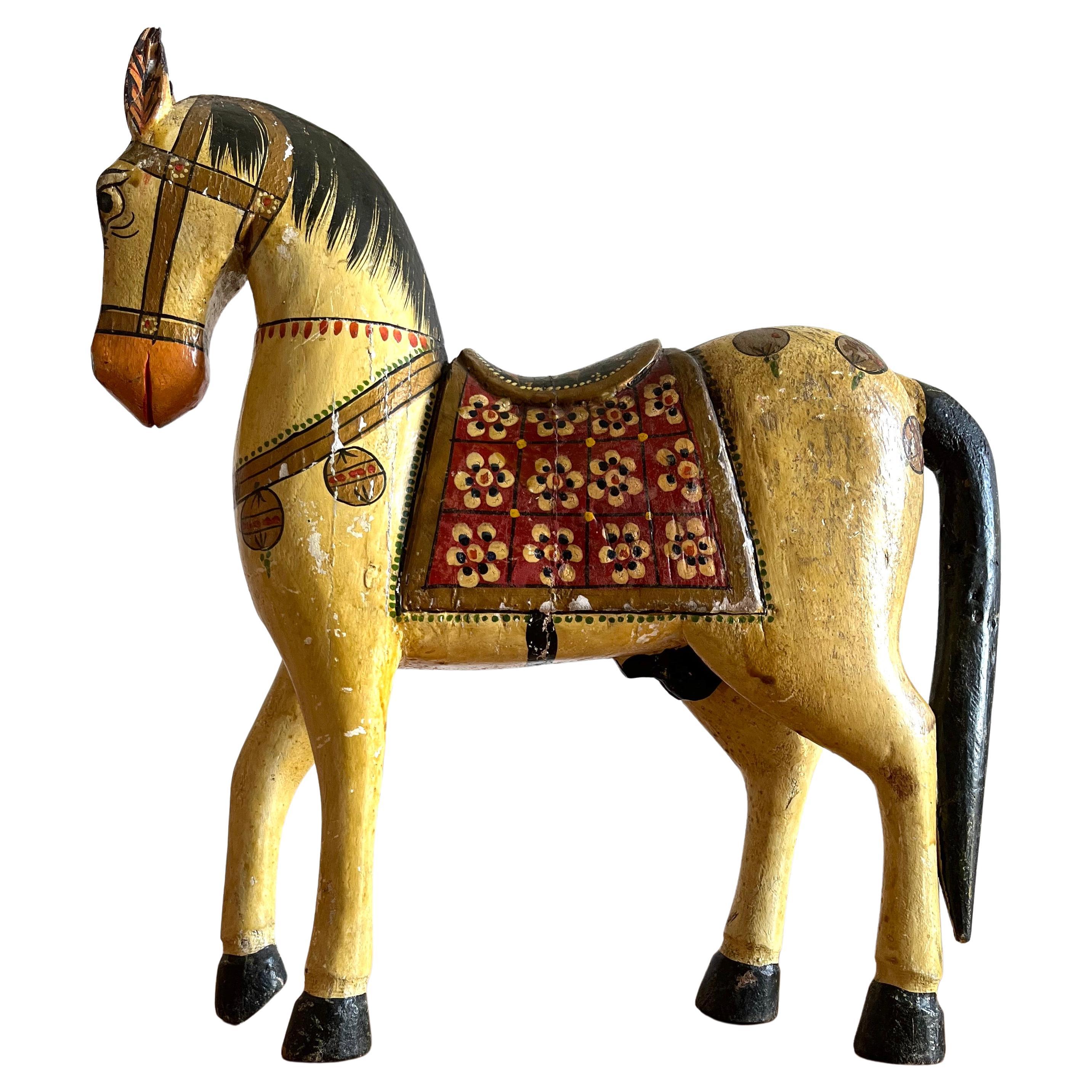 Horse Carved and Hand Painted