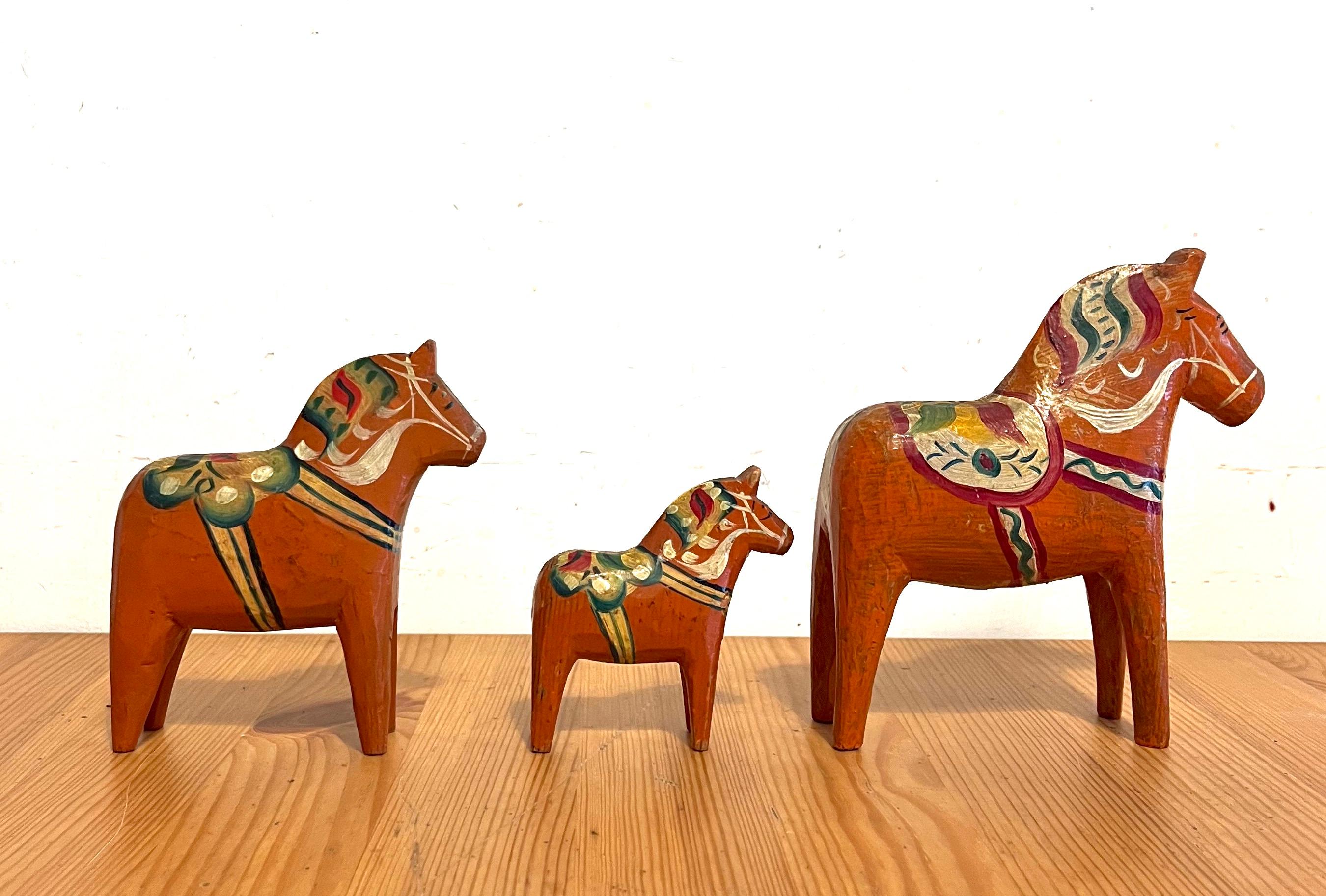 Folk Art Horse Dala Svedese Anni 30