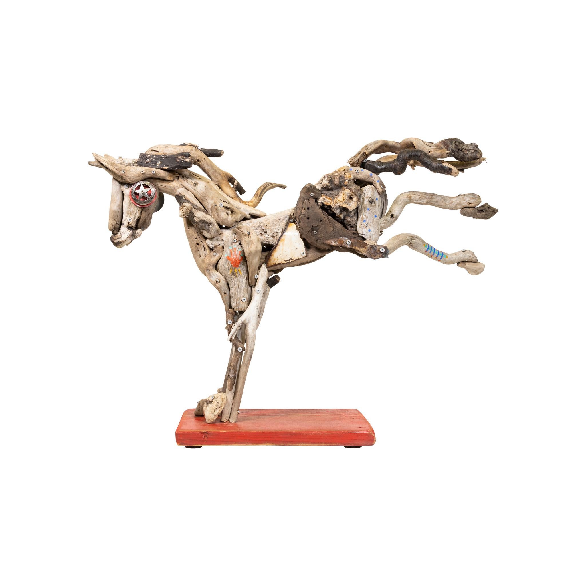 Américain Sculpture en bois flotté de cheval par Tina Milsavljevich en vente