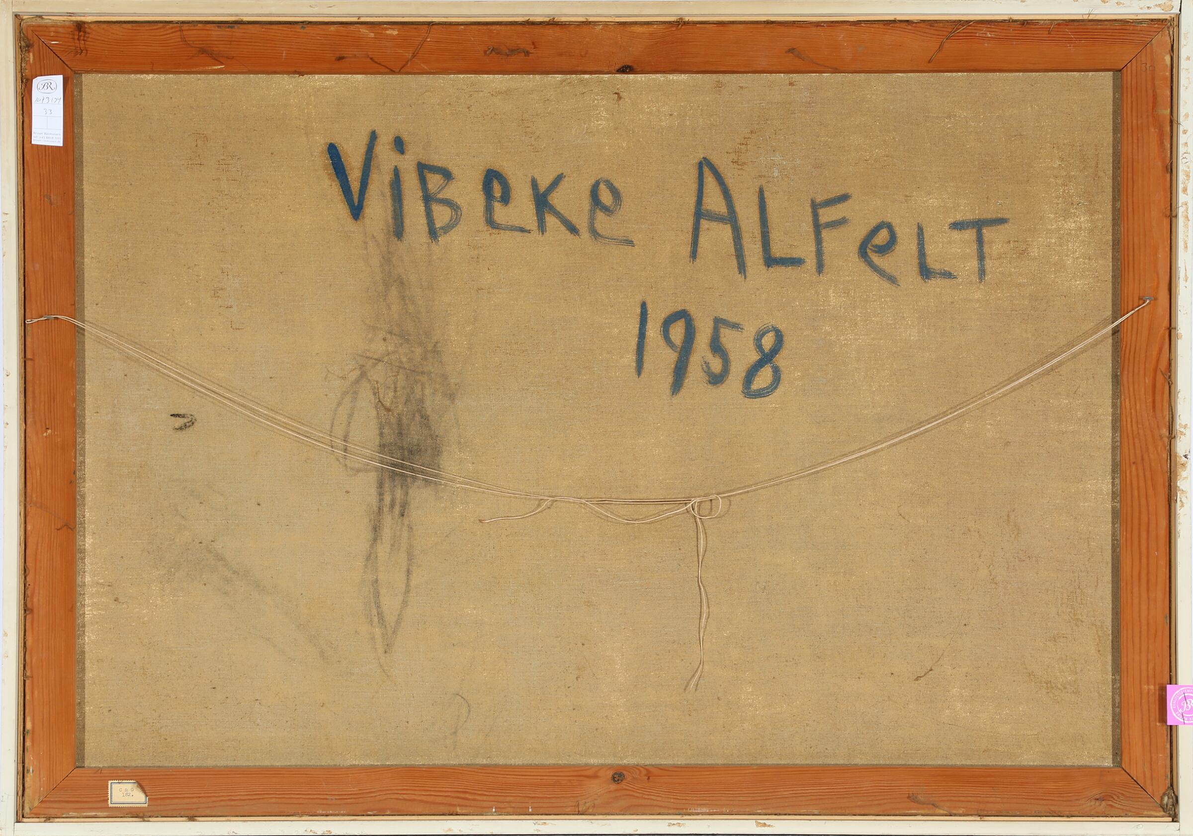 „Horse“ Frühes Werk von Vibeke Alfelt, Öl auf Leinwand, 1958 (Moderne der Mitte des Jahrhunderts) im Angebot