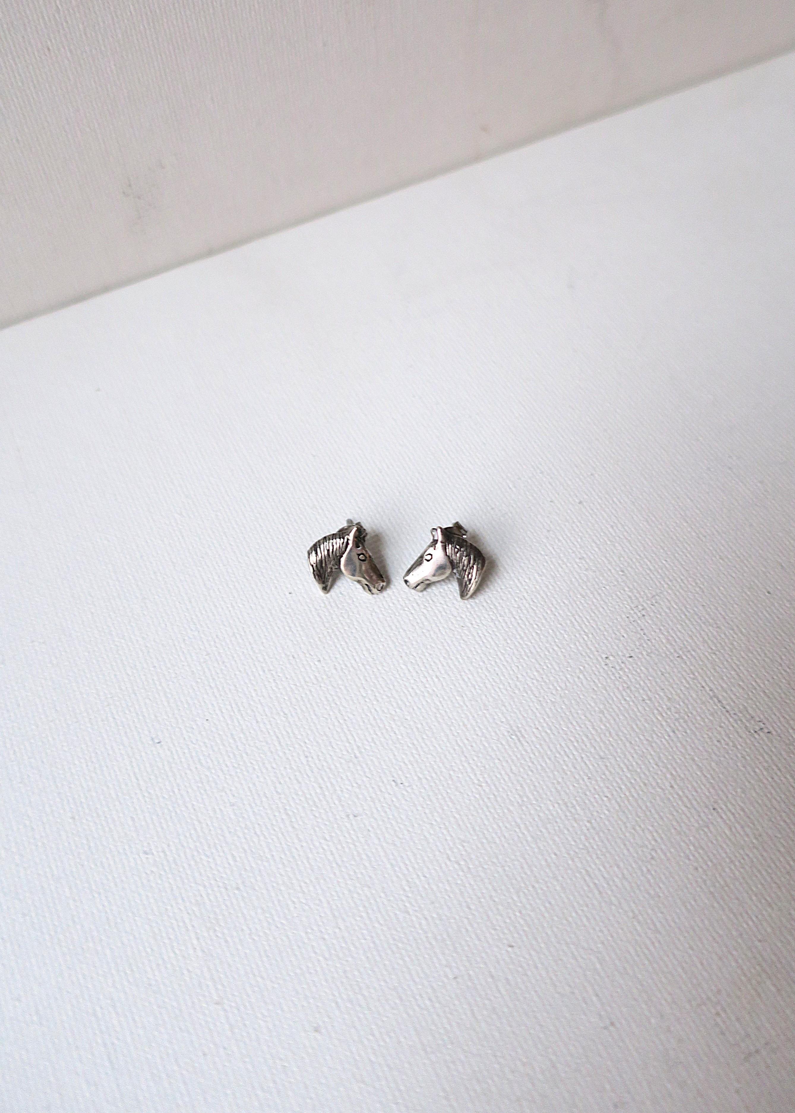 Horse Equestrian Stud Earrings For Sale 1