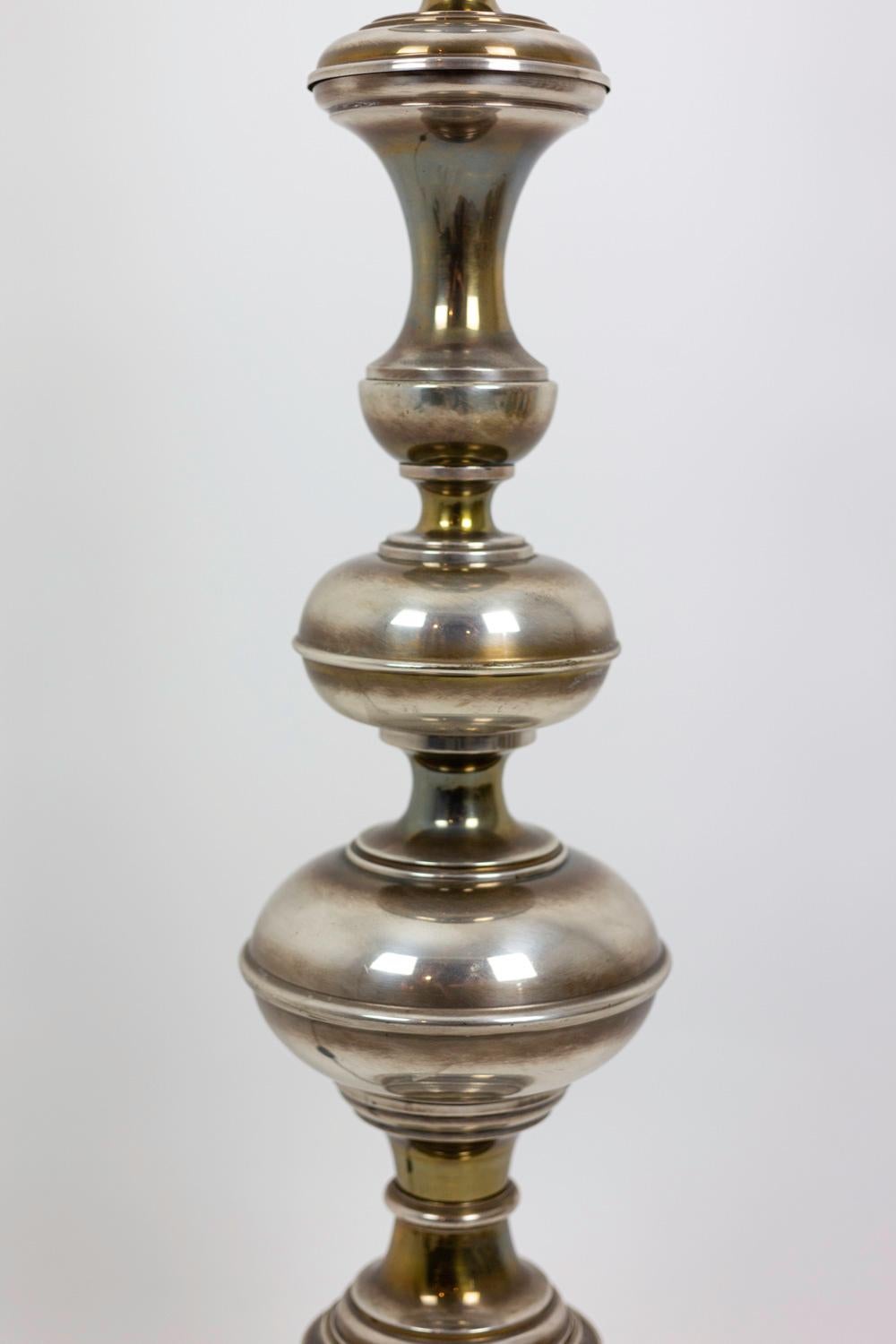 Horse Floor Lamp in Silvered Bronze, 1970s 1