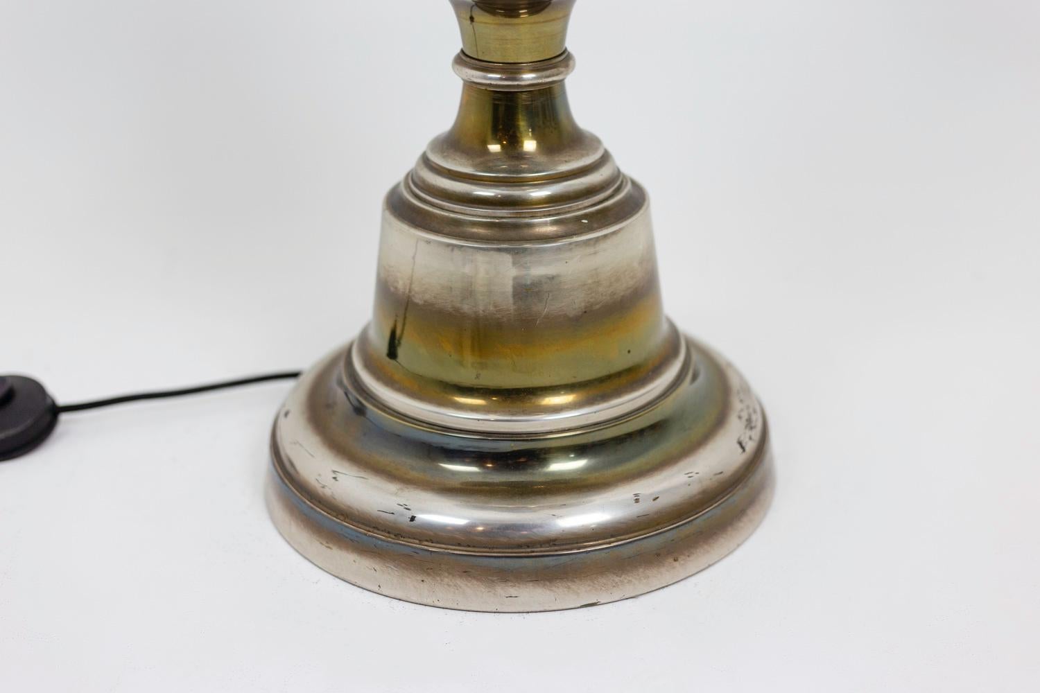 Horse Floor Lamp in Silvered Bronze, 1970s 3