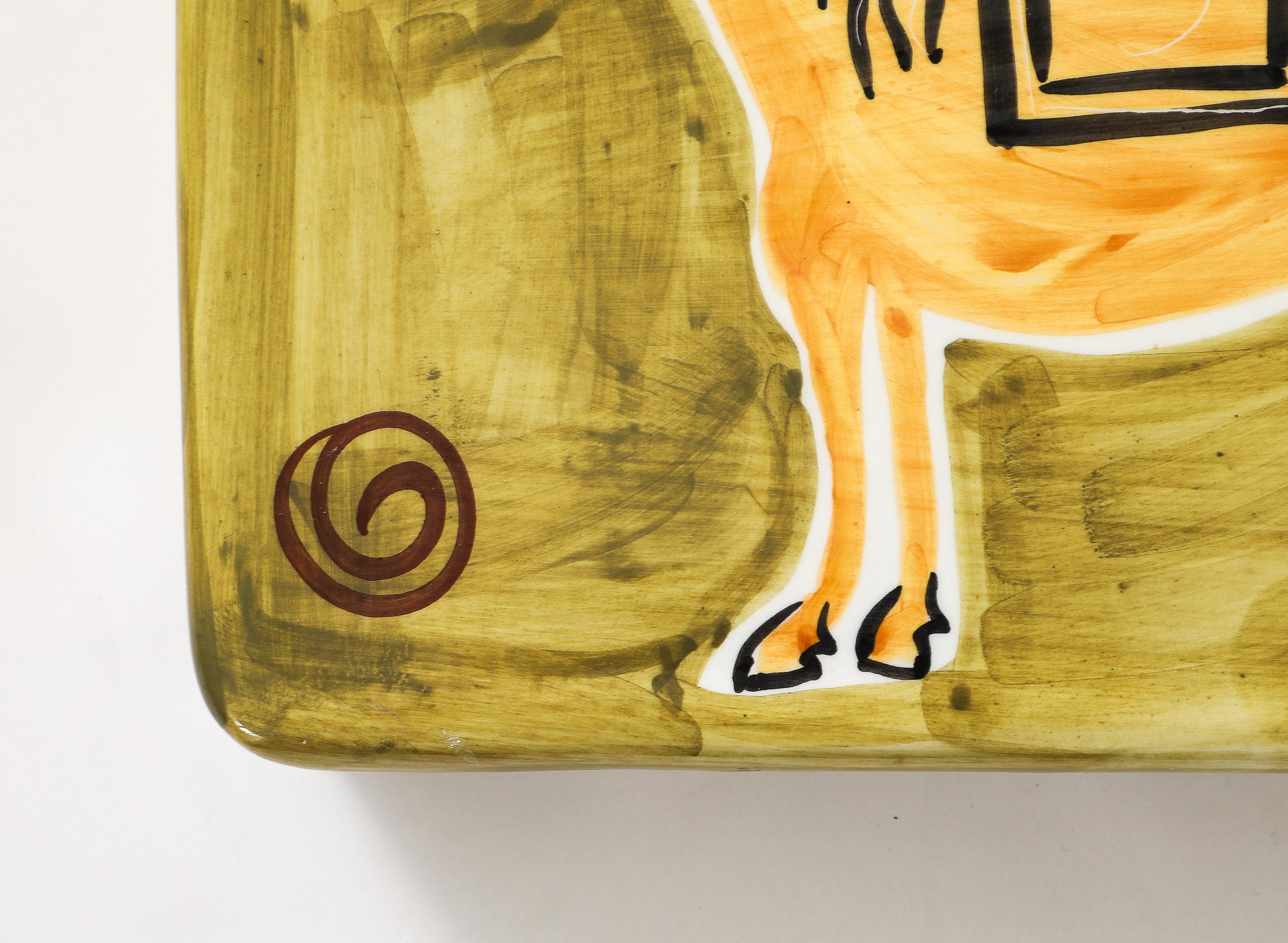 Caballo Caja de porcelana decorada a mano en venta 2