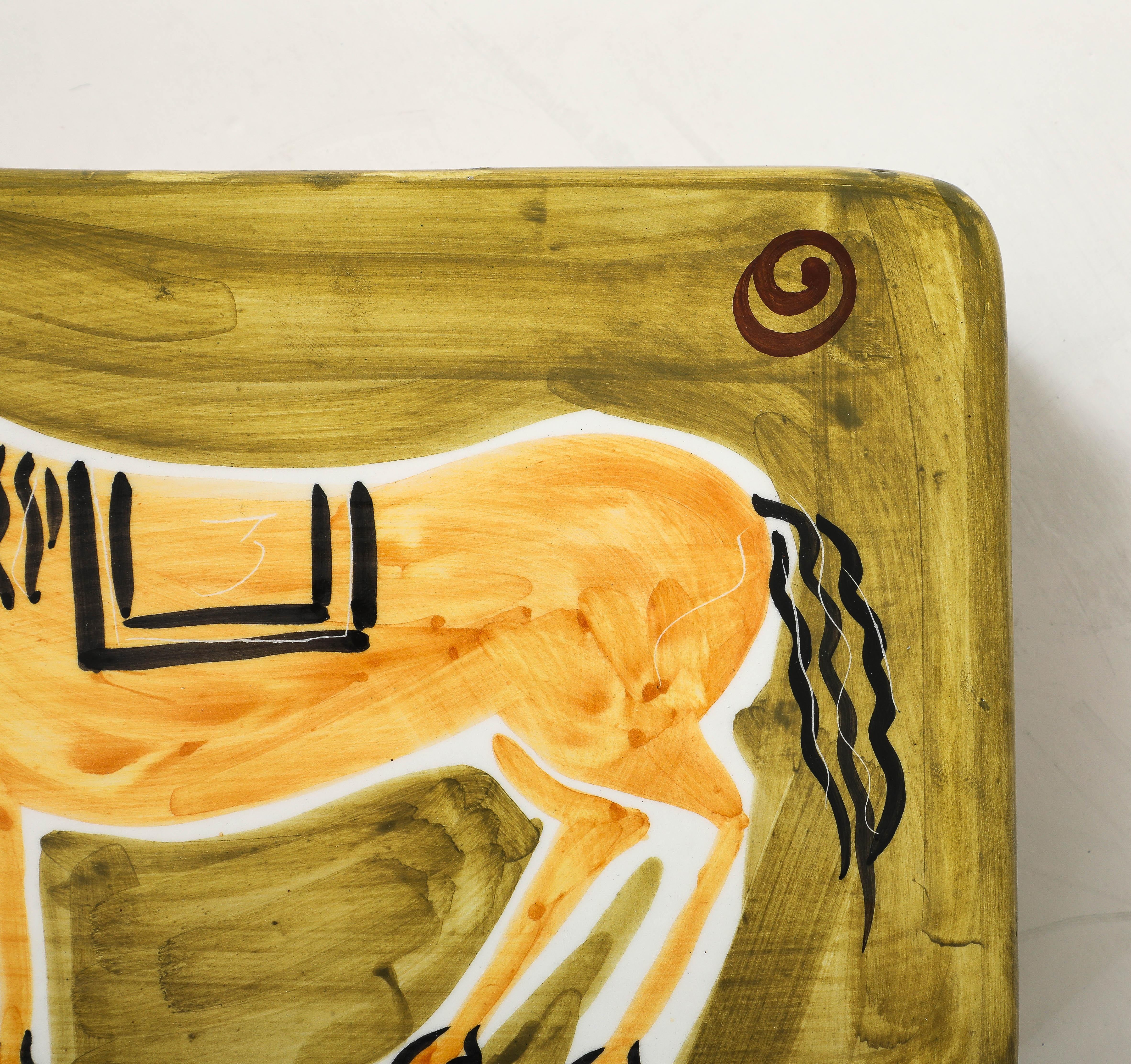 Caballo Caja de porcelana decorada a mano en venta 3