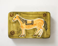 Hand Decorated Porcelain Horse Box